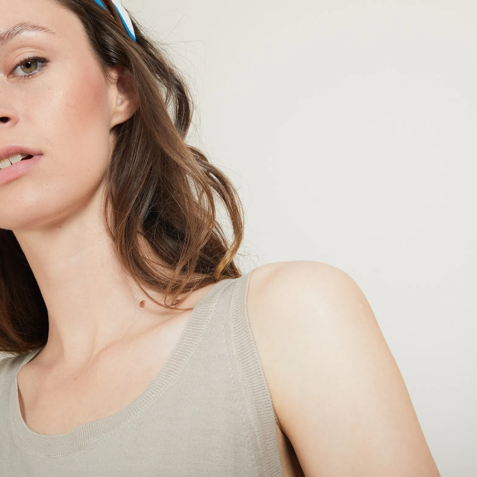 Montagut Round-neck wool tank top - Biella