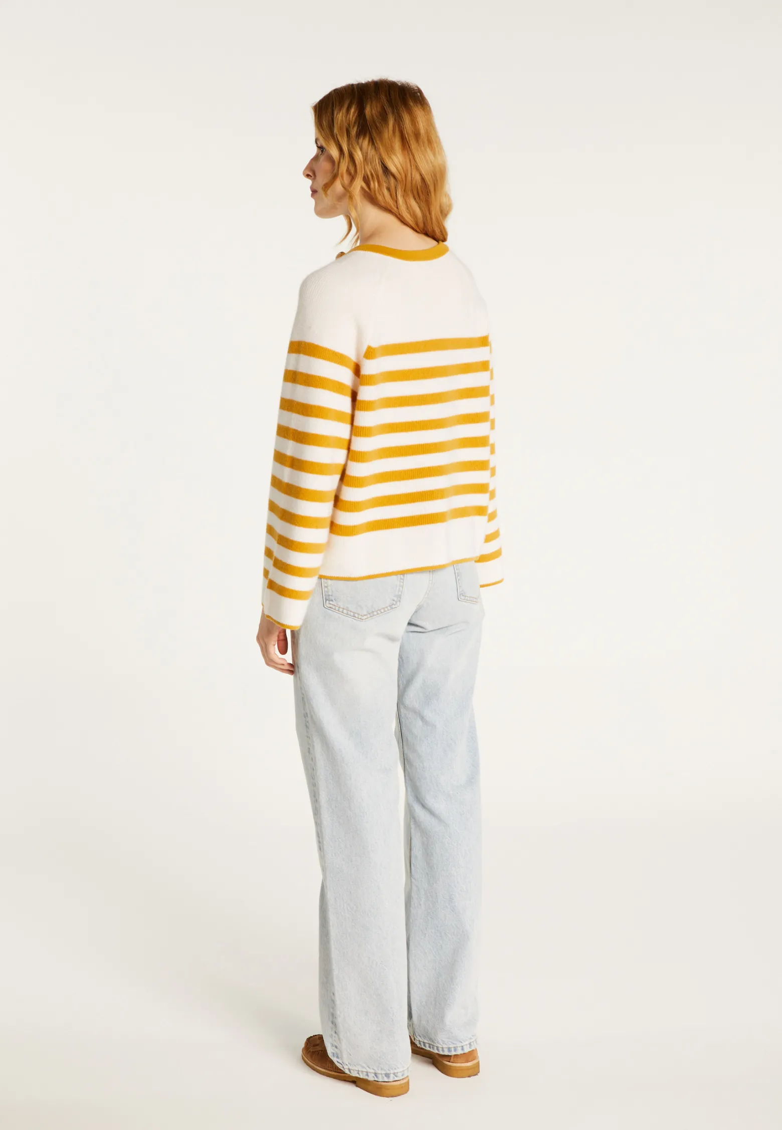 Montagut Sailor sweater in cashmere with loose sleeves - Gaelle
