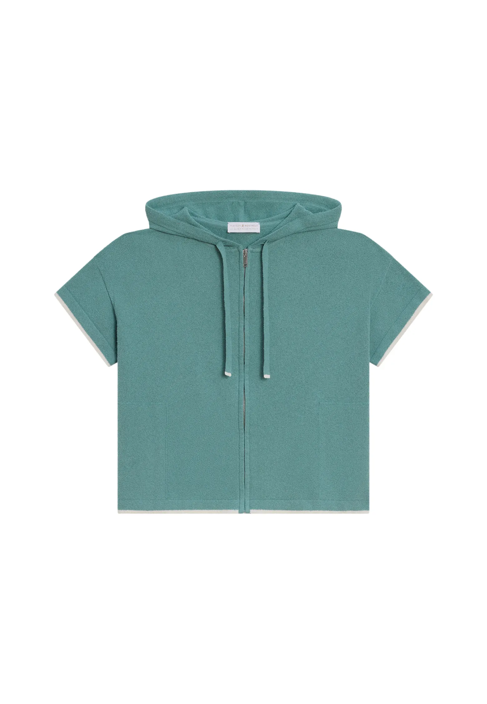 Montagut Short sleeve brushed cotton zip-up sweatshirt - Mackenzie