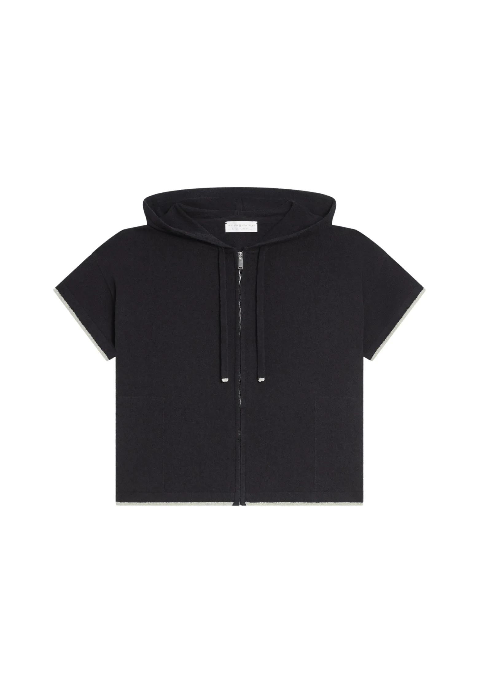 Montagut Short sleeve brushed cotton zip-up sweatshirt - Mackenzie