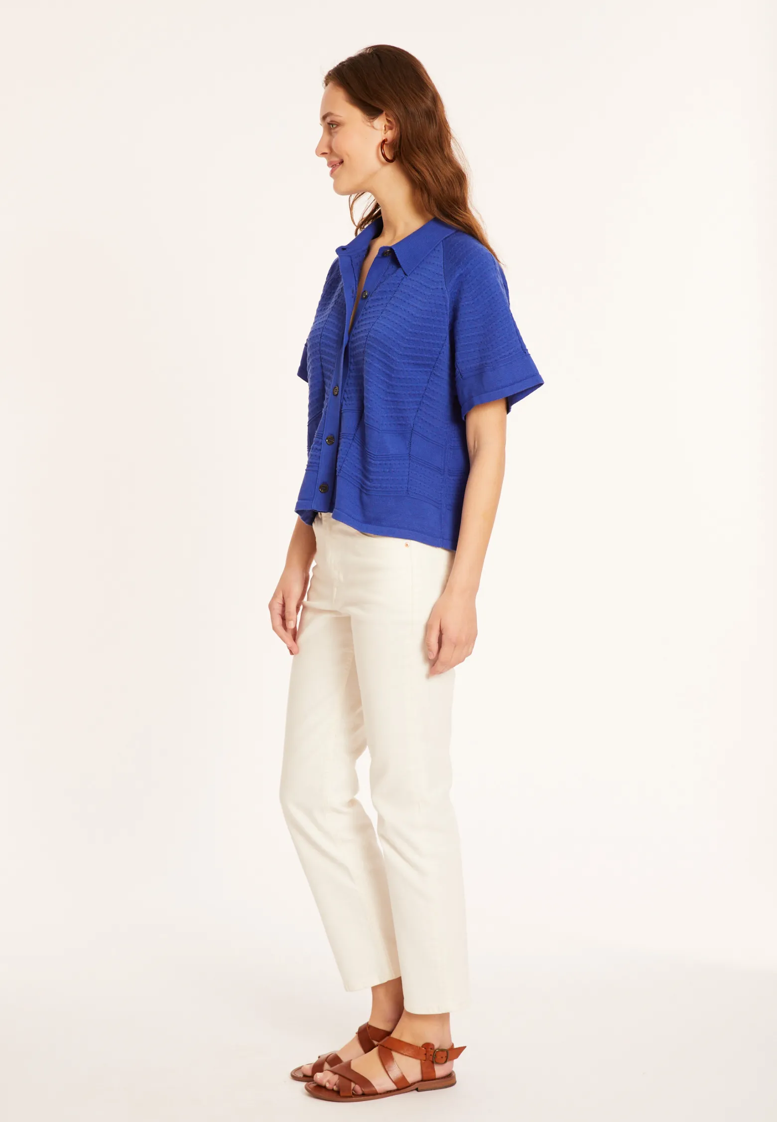 Montagut Short sleeve cotton blouse - Medina