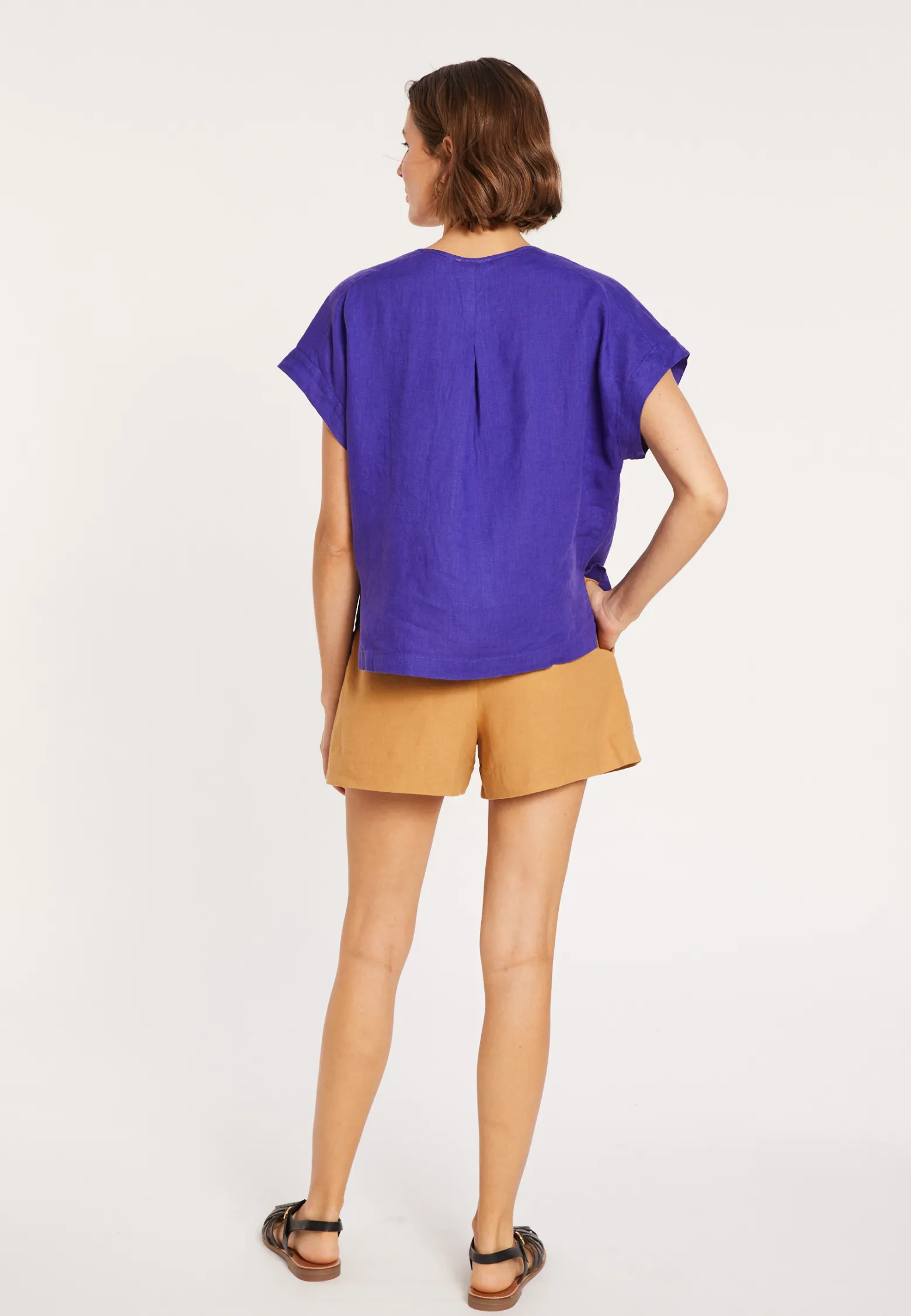 Montagut Short sleeve linen blouse - Virginie