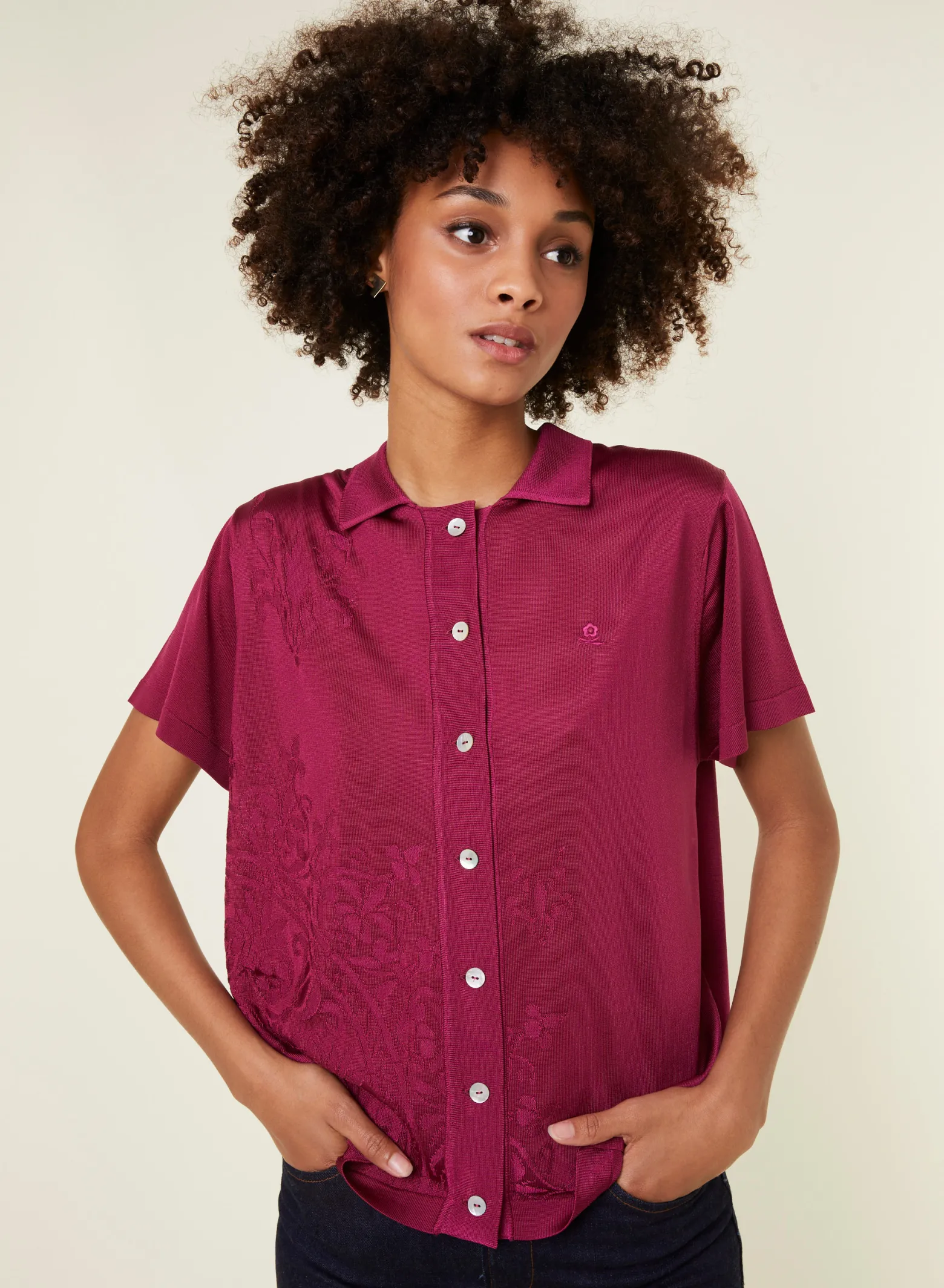 Montagut Short sleeve patterned blouse - Eloise