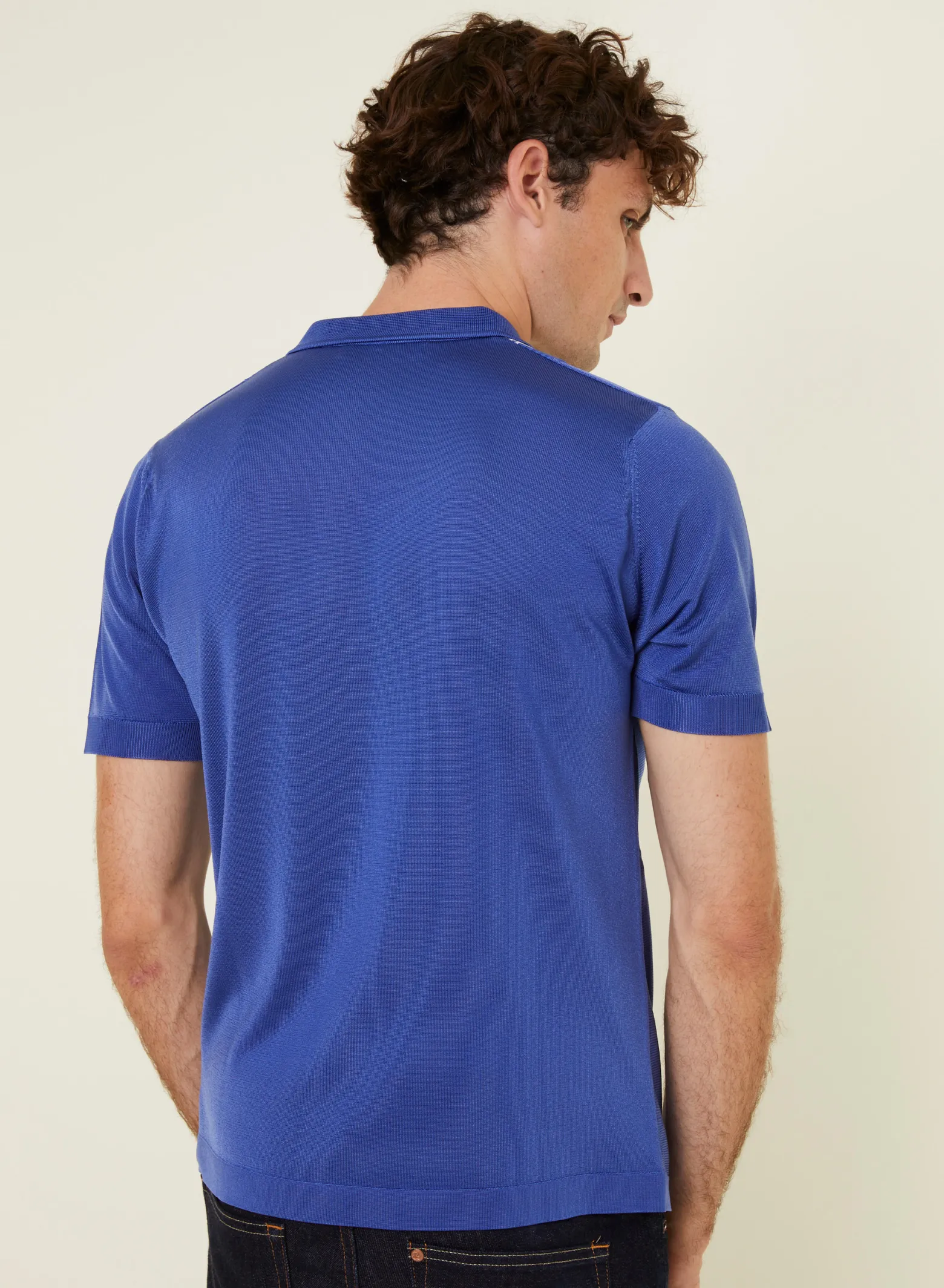 Montagut Short Sleeve Striped Shirt in Fil Lumiere - Fabion