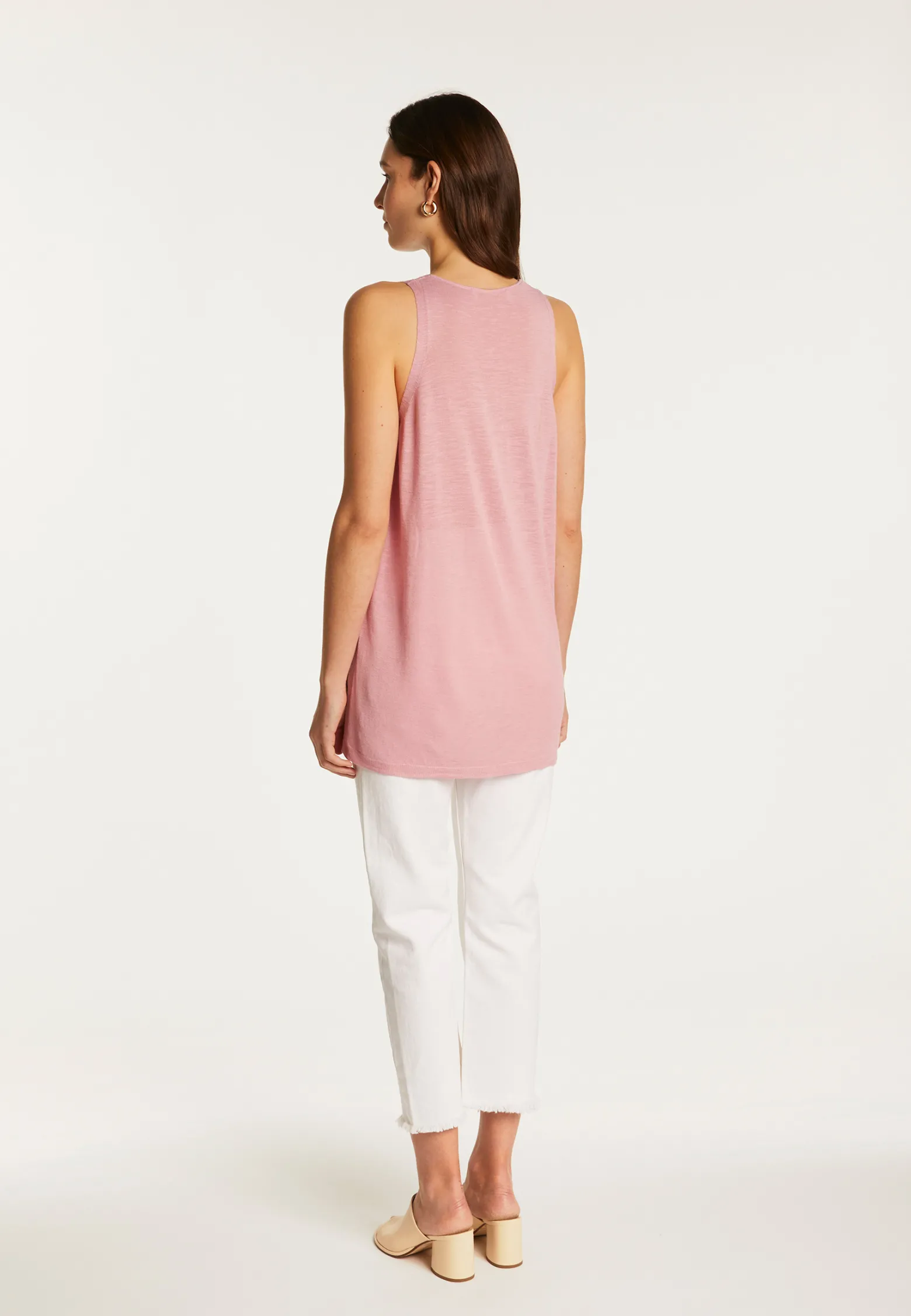 Montagut Short sleeved slub linen vest - Dara