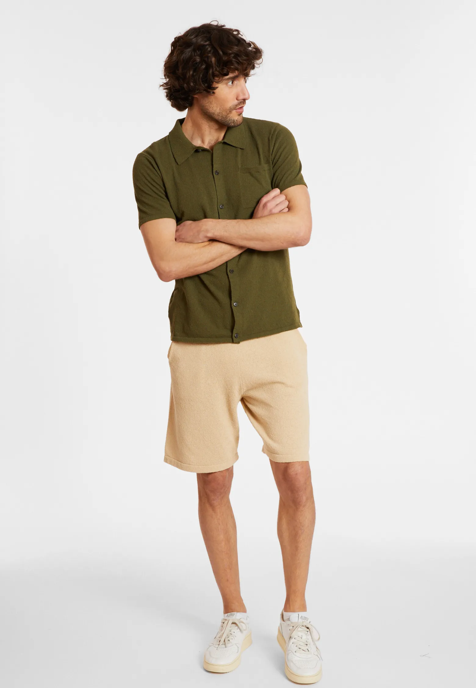 Montagut Short-sleeved brushed cotton shirt - Dominique