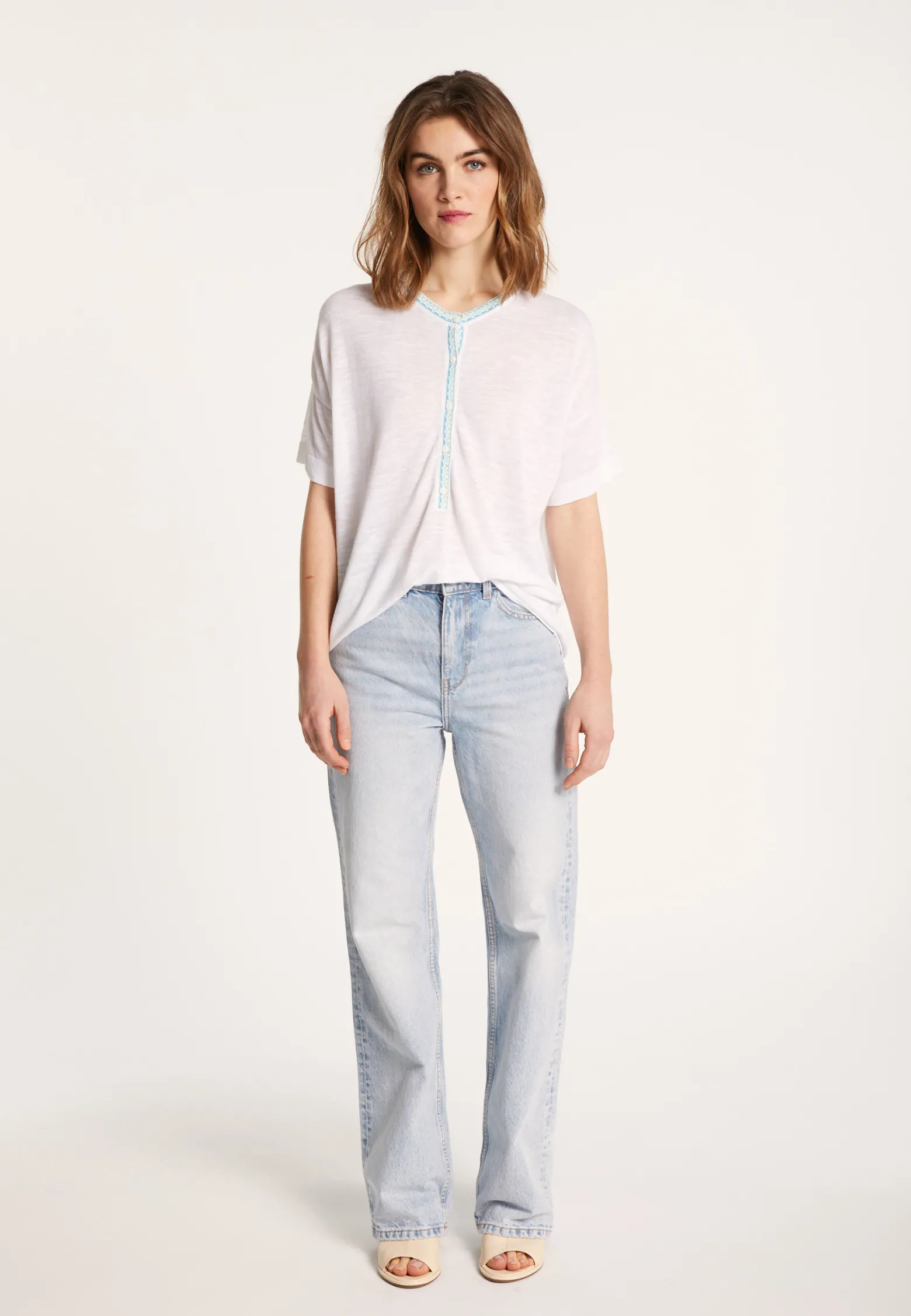 Montagut Short-sleeved cotton and linen cardigan - Lauria