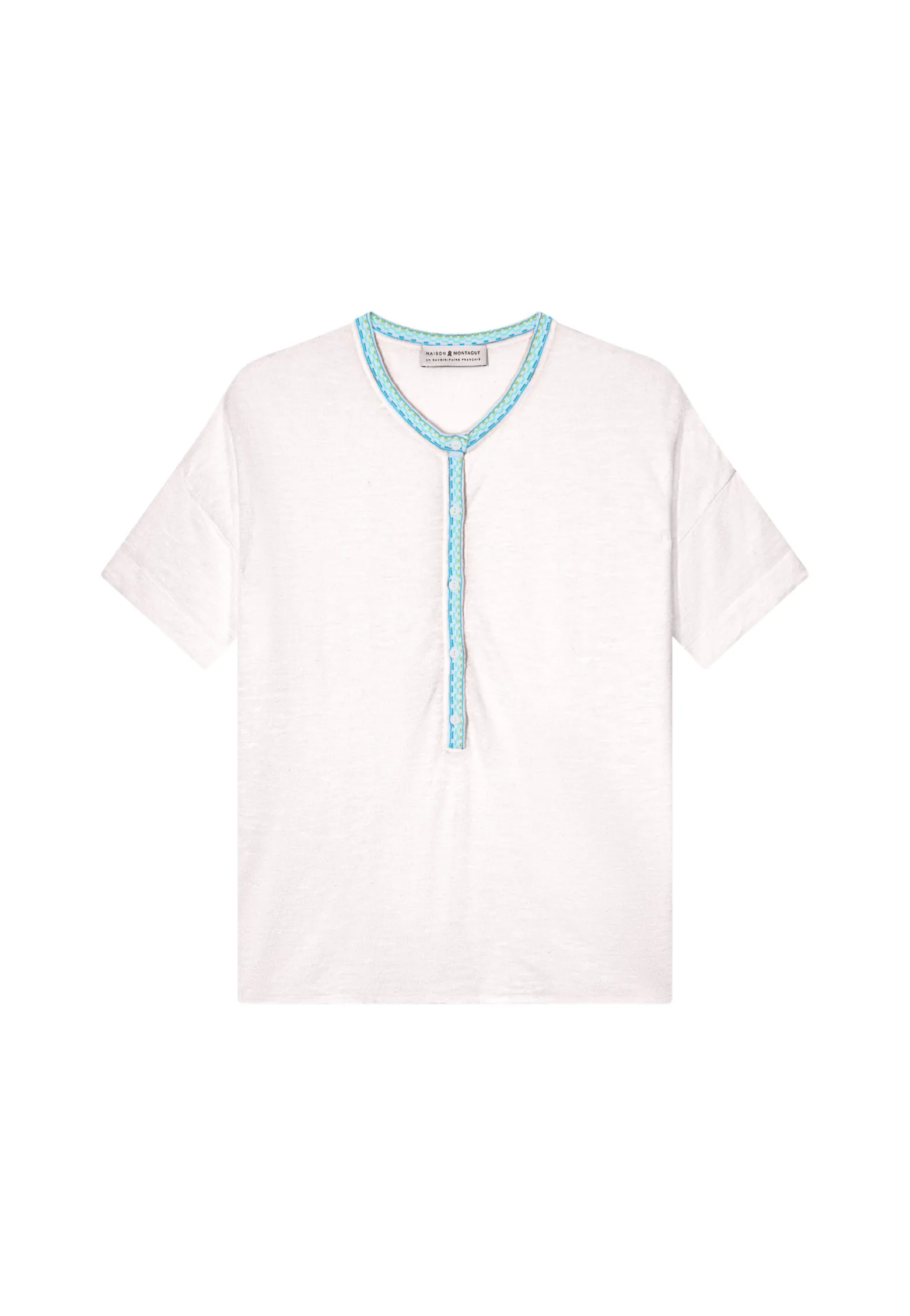 Montagut Short-sleeved cotton and linen cardigan - Lauria