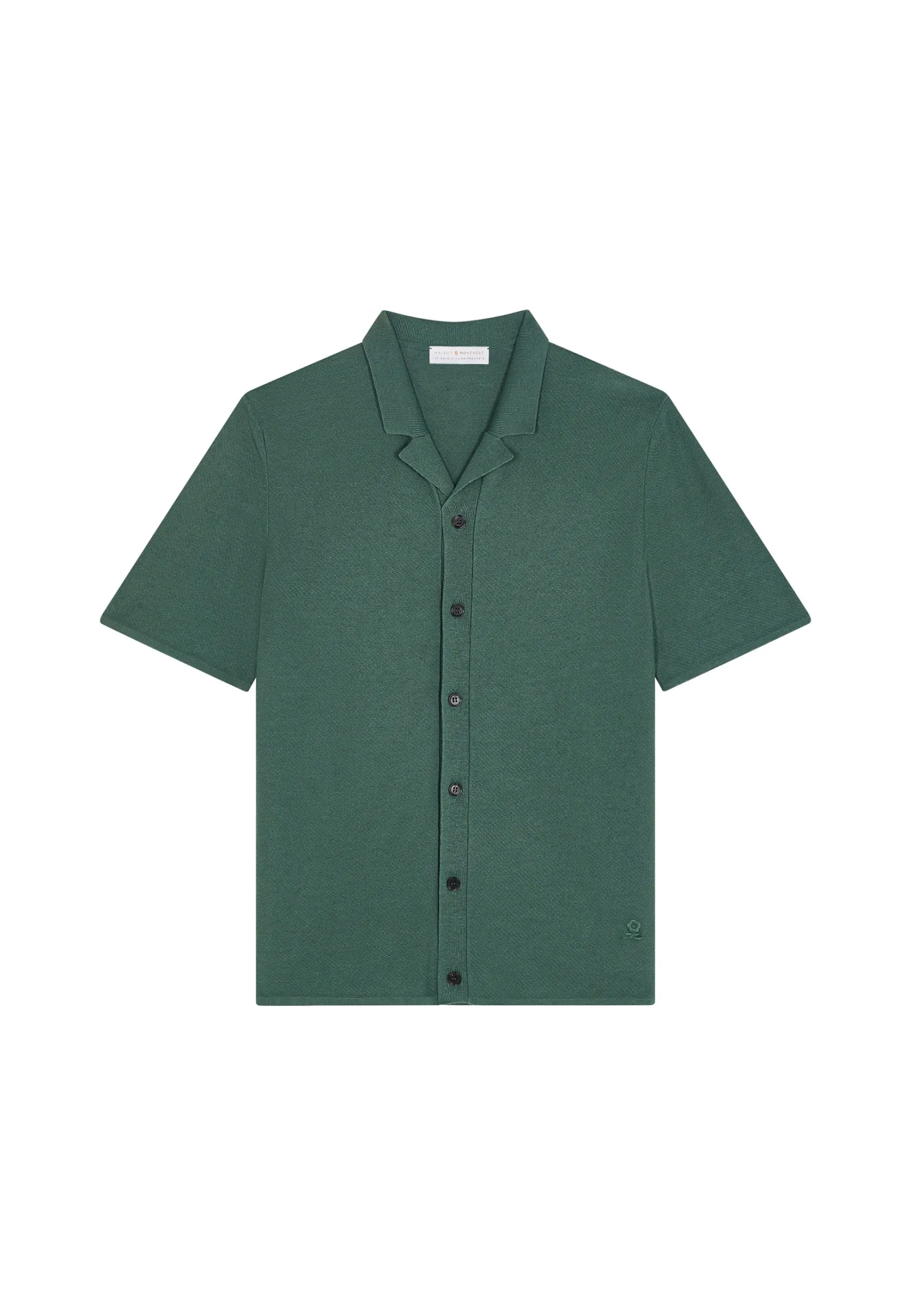 Montagut Short-sleeved cotton and linen shirt - Igino