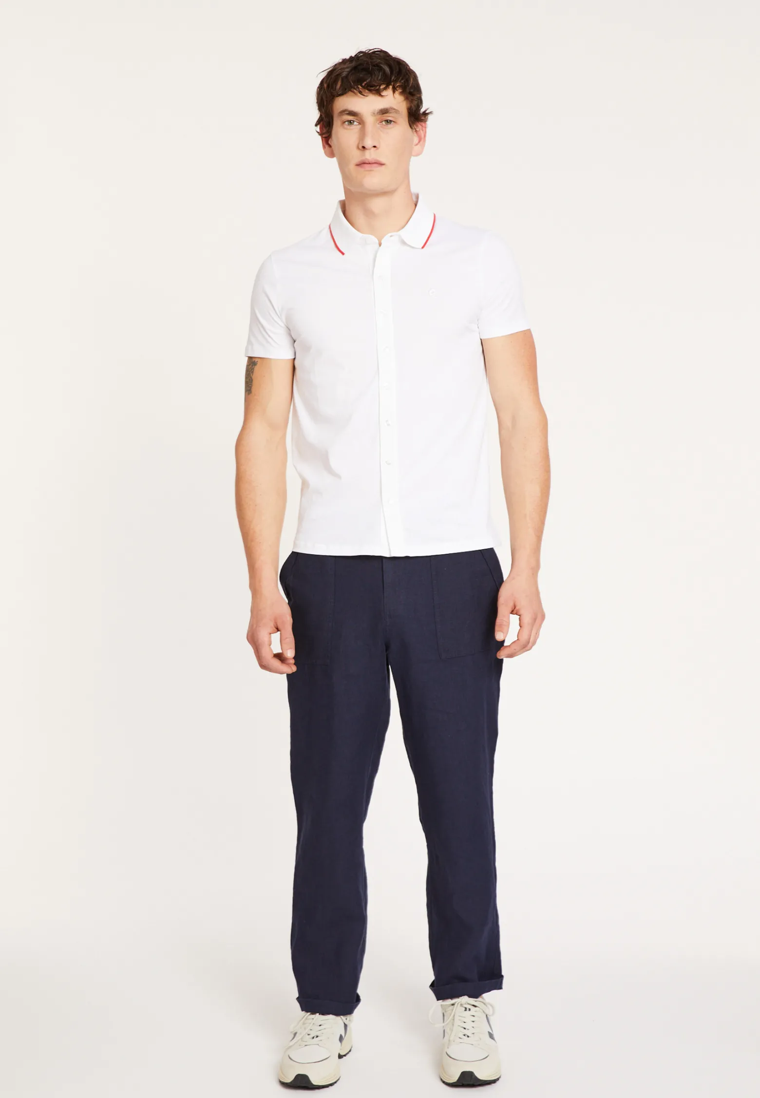 Montagut Short-sleeved cotton jersey shirt - Baccara