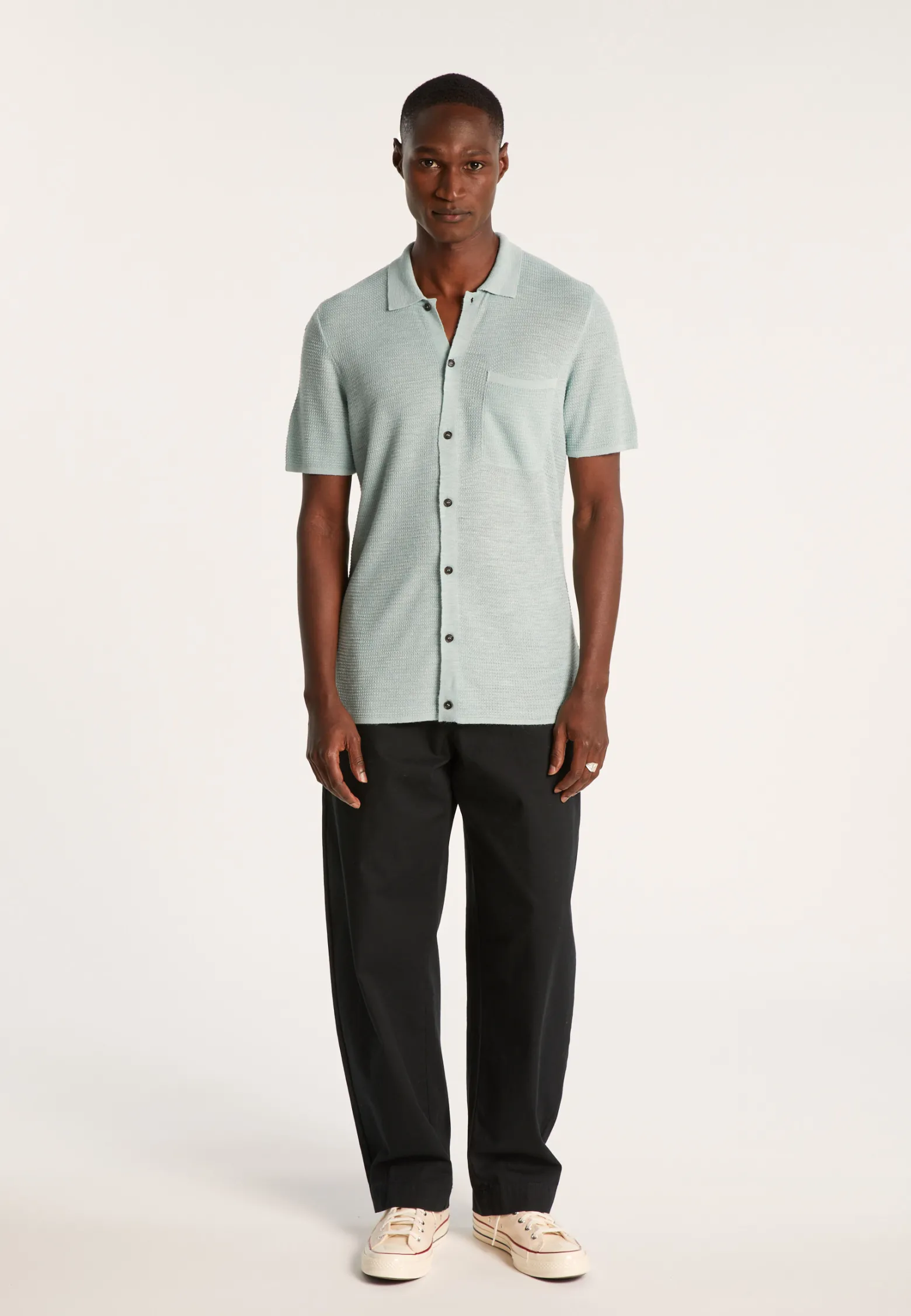 Montagut Short-sleeved flamed linen shirt - Icarus