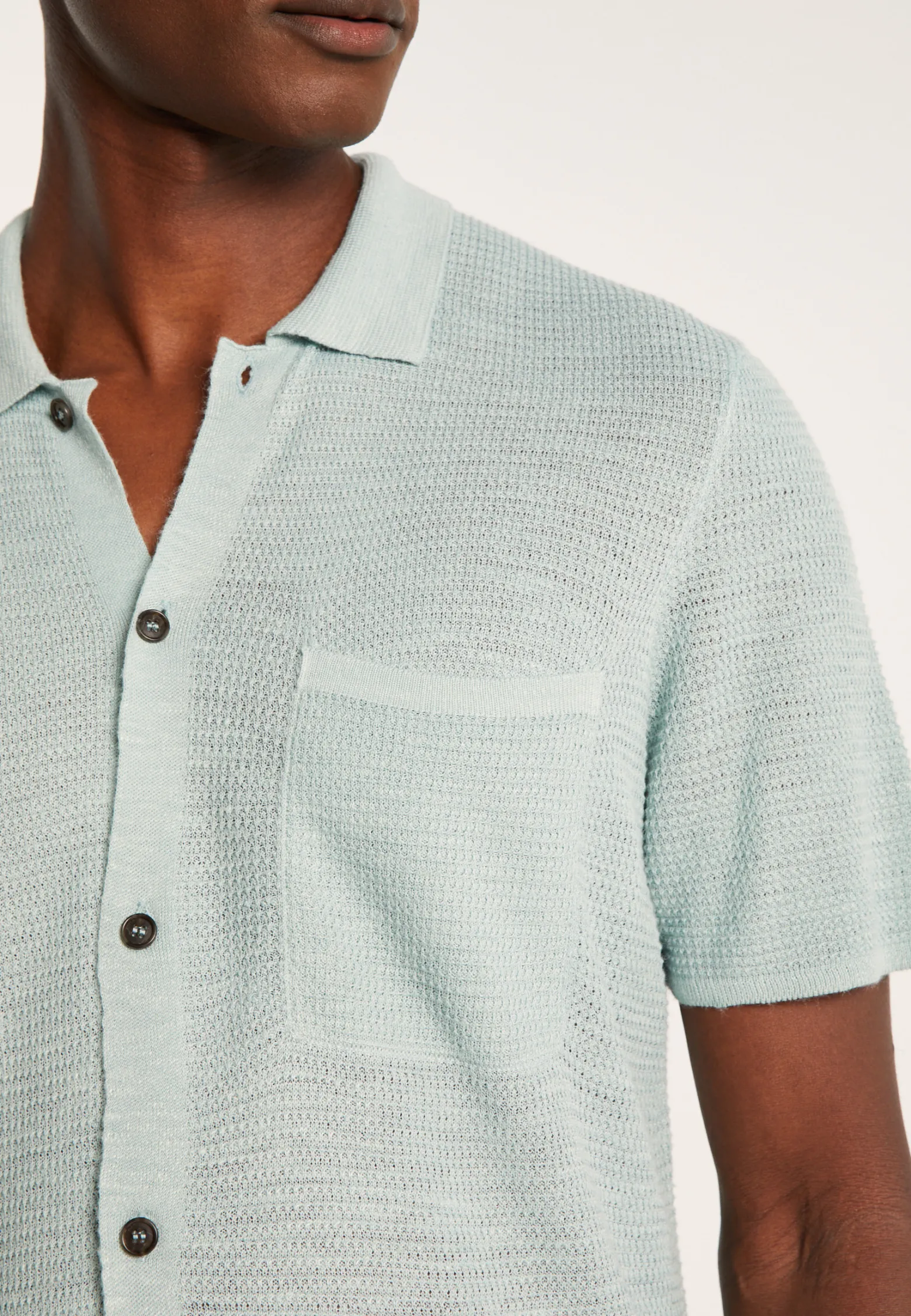Montagut Short-sleeved flamed linen shirt - Icarus