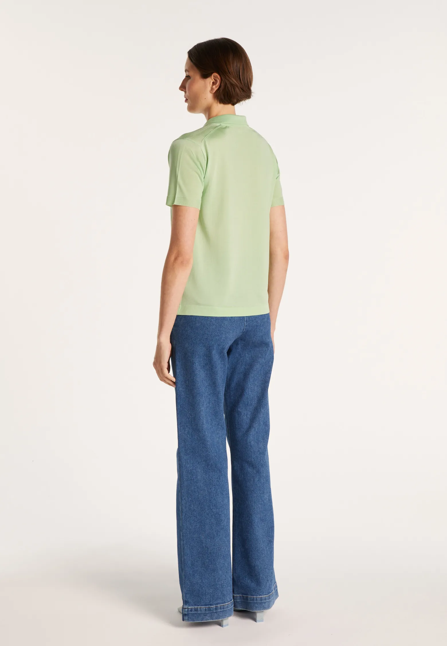 Montagut Short-sleeved patterned T-shirt in Fil Lumière - Evy
