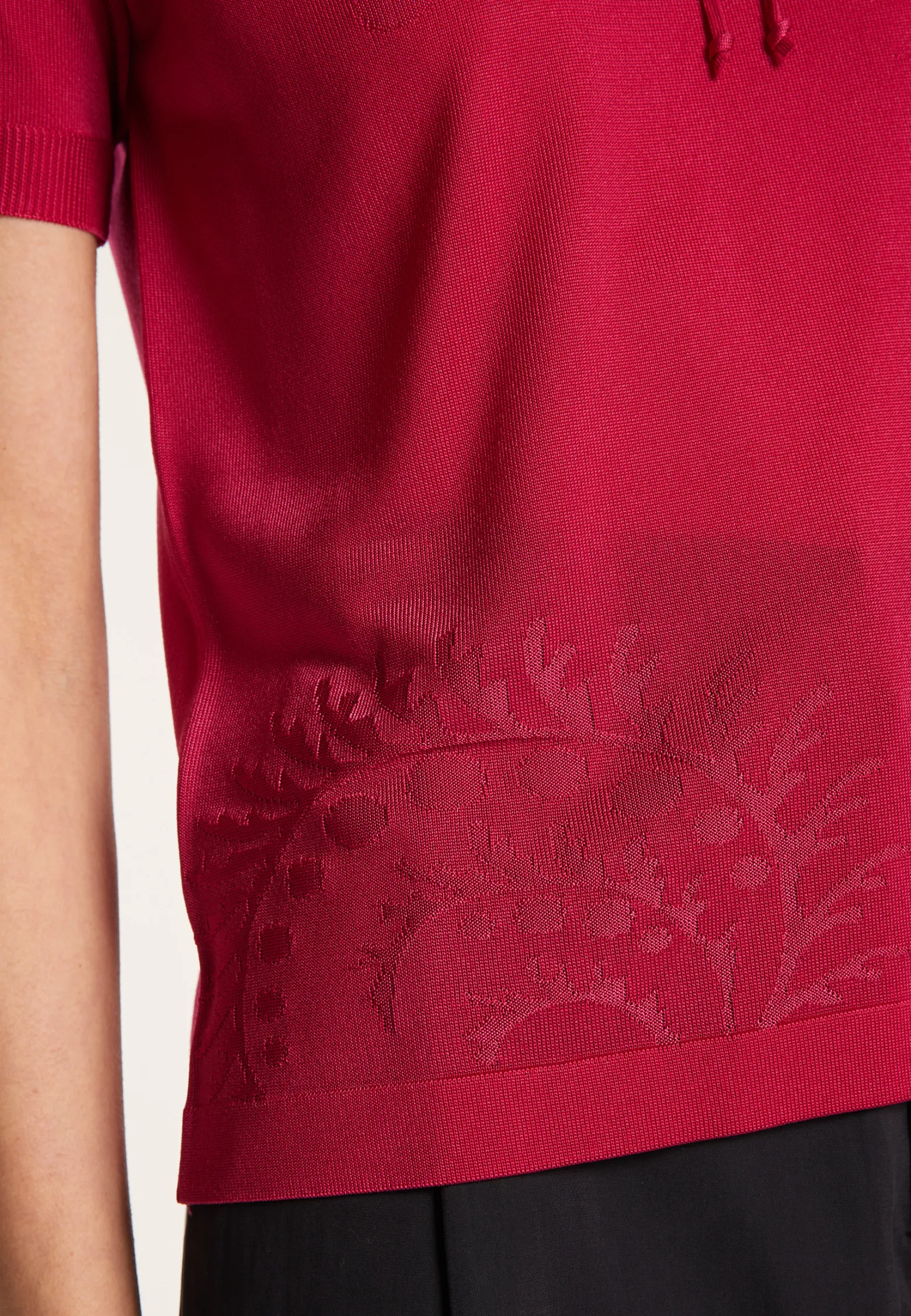 Montagut Short-sleeved patterned T-shirt in Fil Lumière - Evy