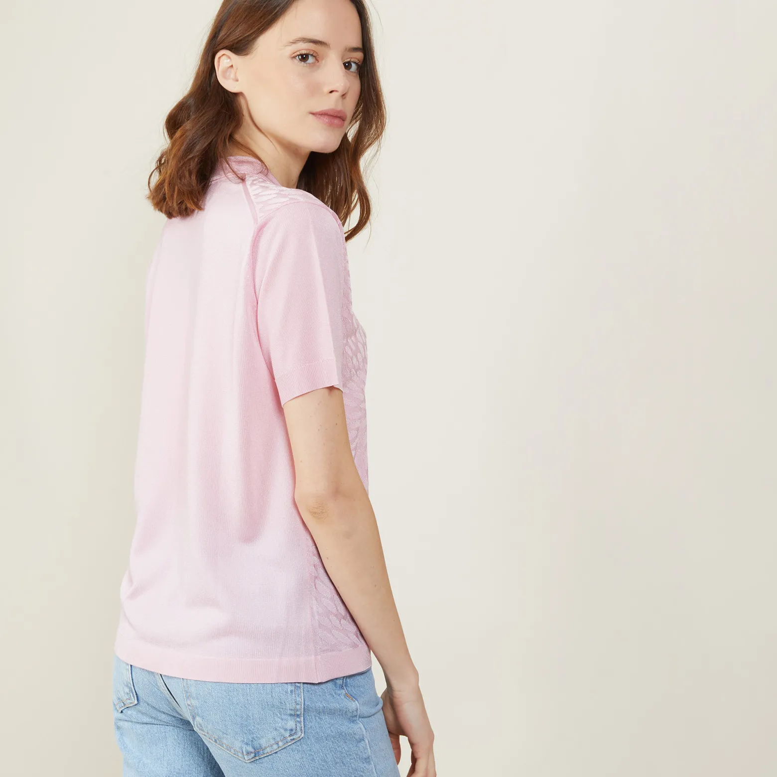 Montagut Short-sleeved polo shirt with tie collar - Ava
