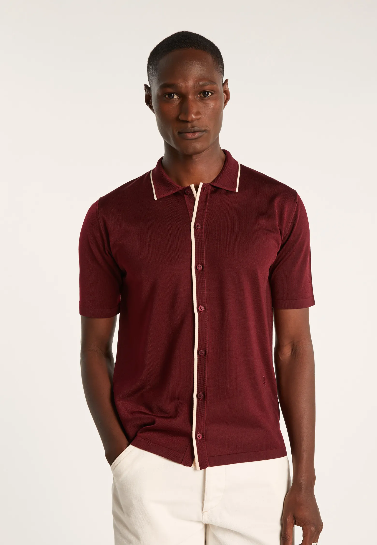 Montagut Short-sleeved shirt in Fil Lumière - Roman