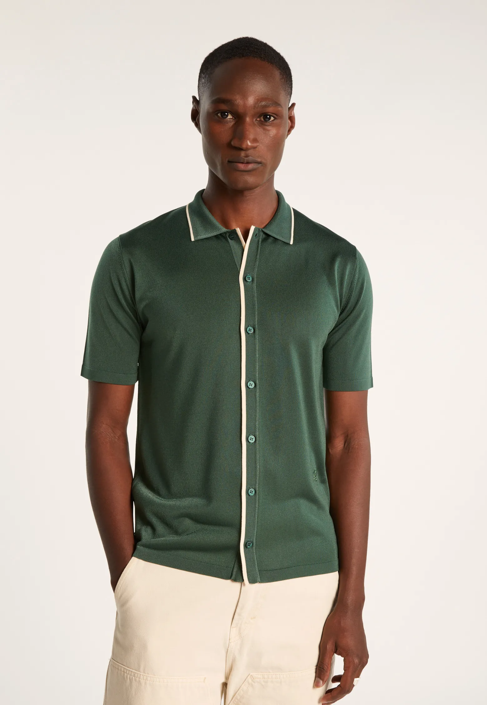 Montagut Short-sleeved shirt in Fil Lumière - Roman
