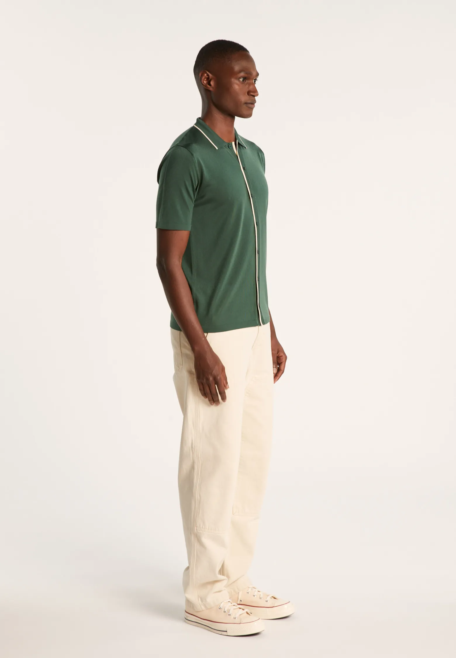 Montagut Short-sleeved shirt in Fil Lumière - Roman