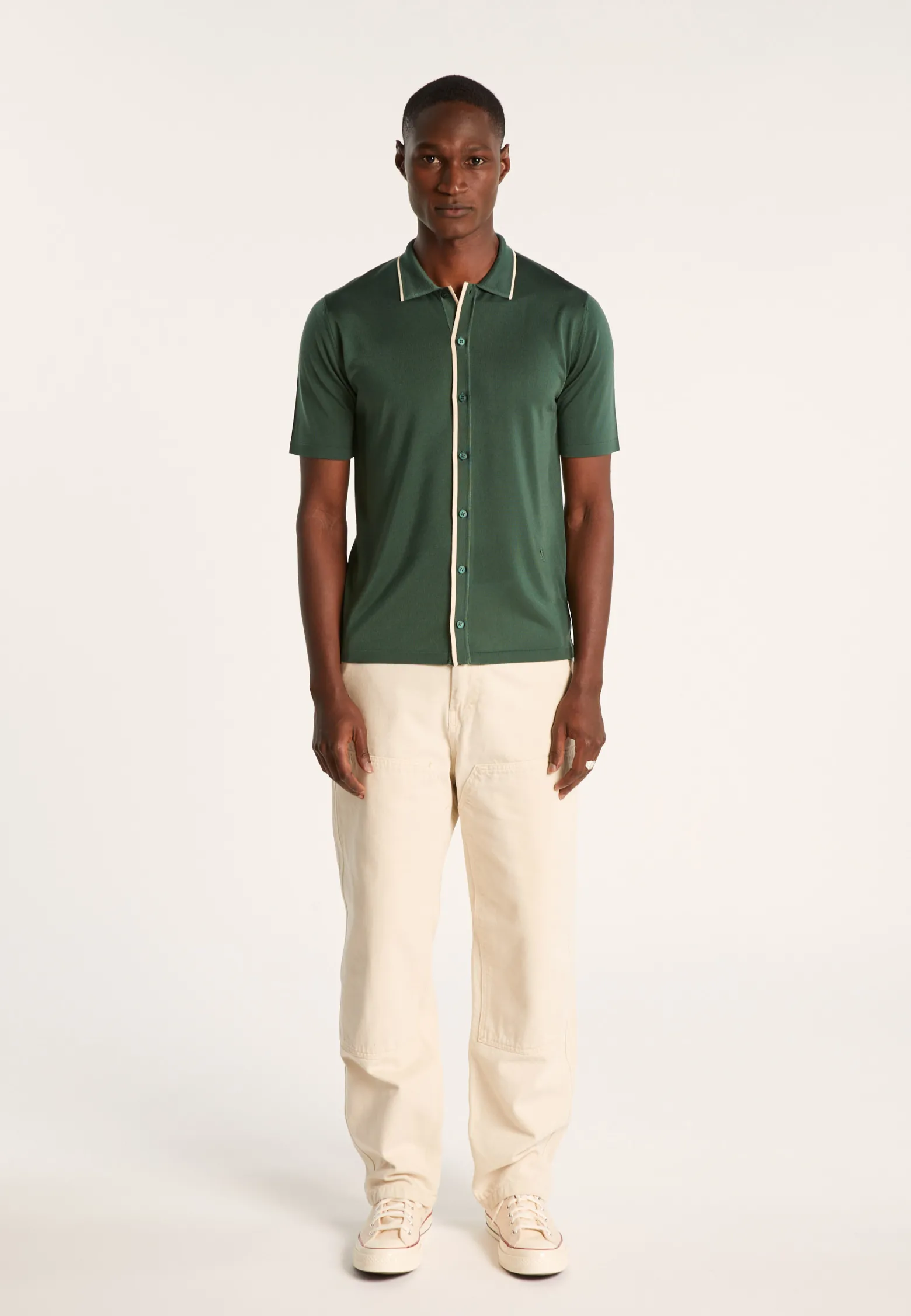 Montagut Short-sleeved shirt in Fil Lumière - Roman