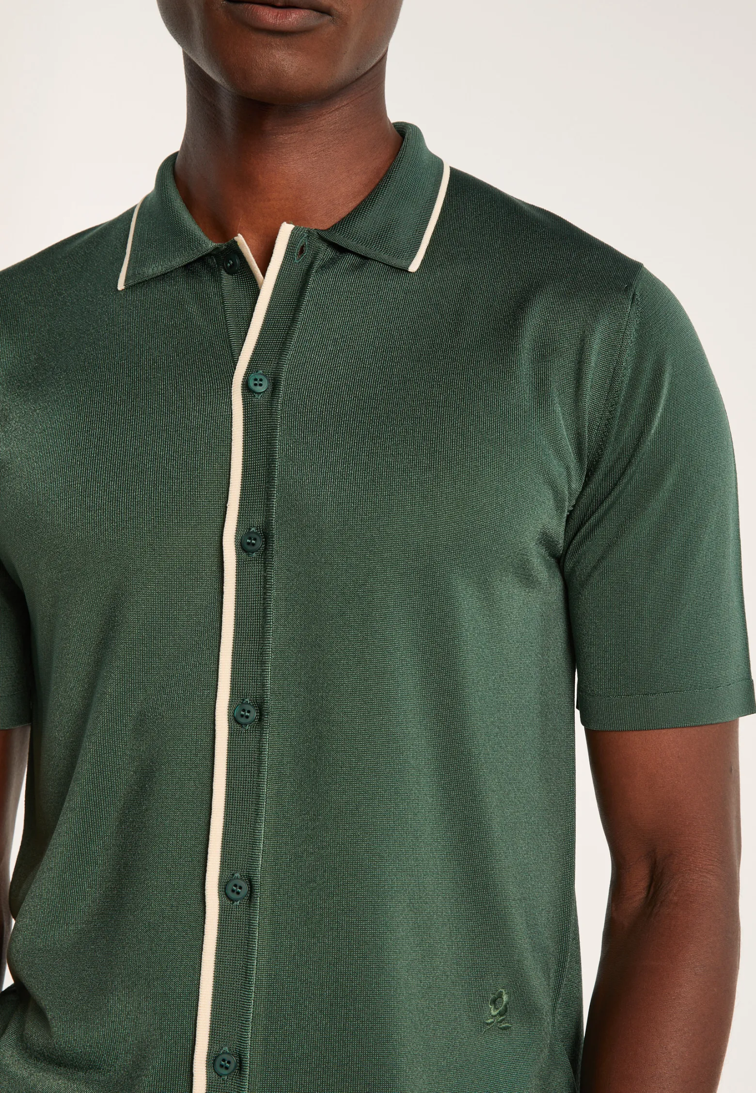 Montagut Short-sleeved shirt in Fil Lumière - Roman