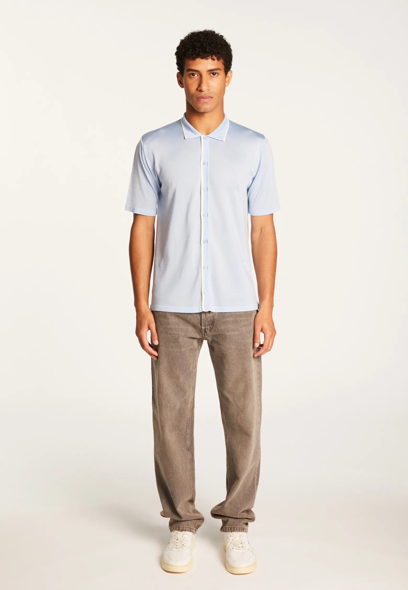 Montagut Short-sleeved shirt in Fil Lumière - Roman