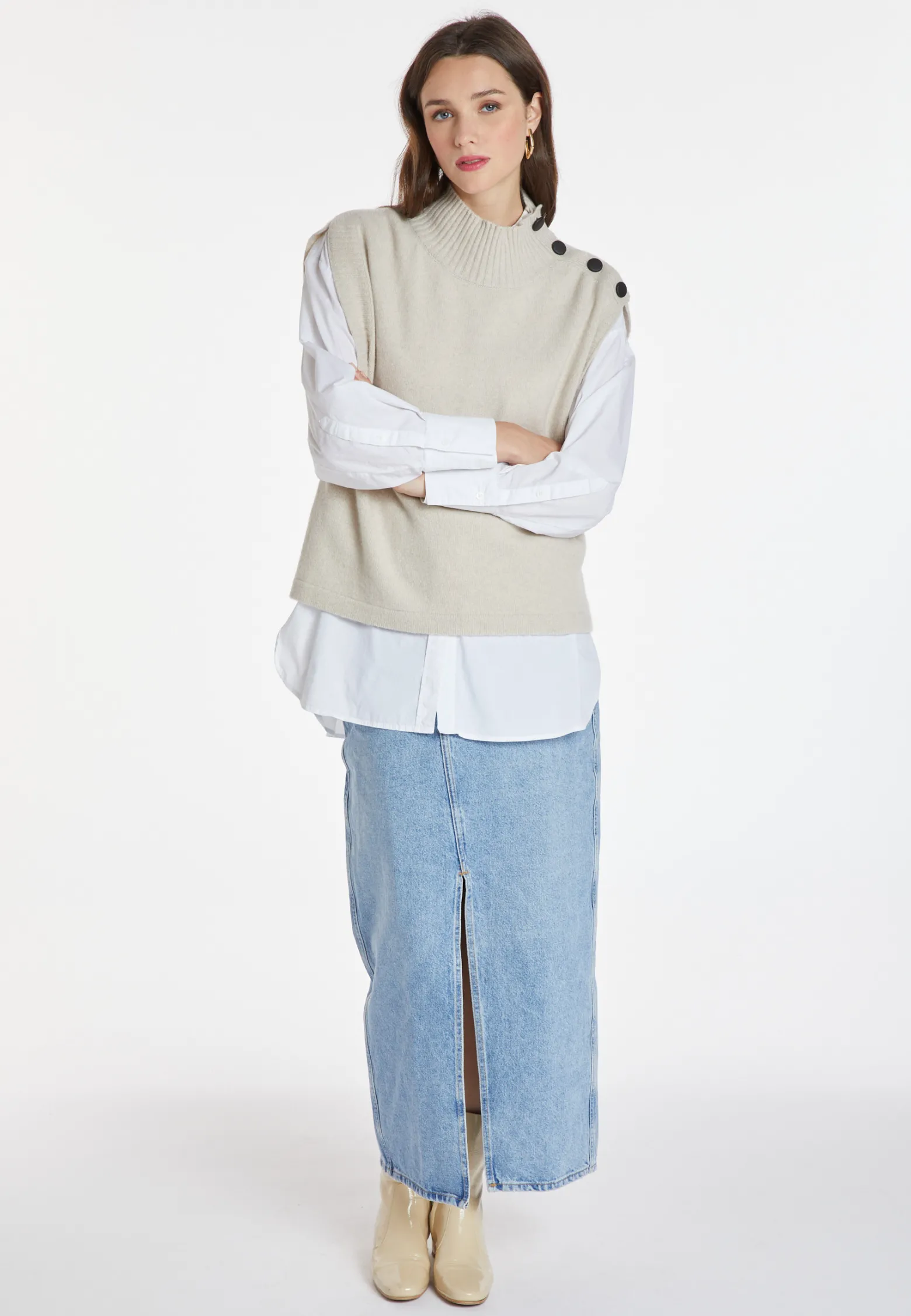 Montagut Sleeveless cashmere and wool sweater - Anika