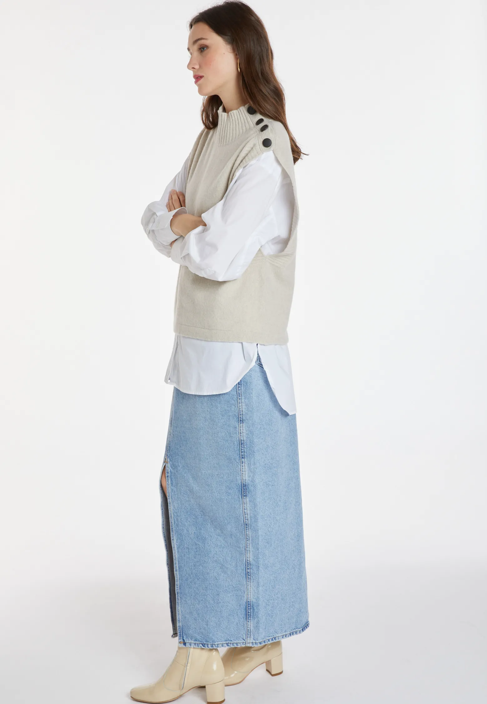 Montagut Sleeveless cashmere and wool sweater - Anika