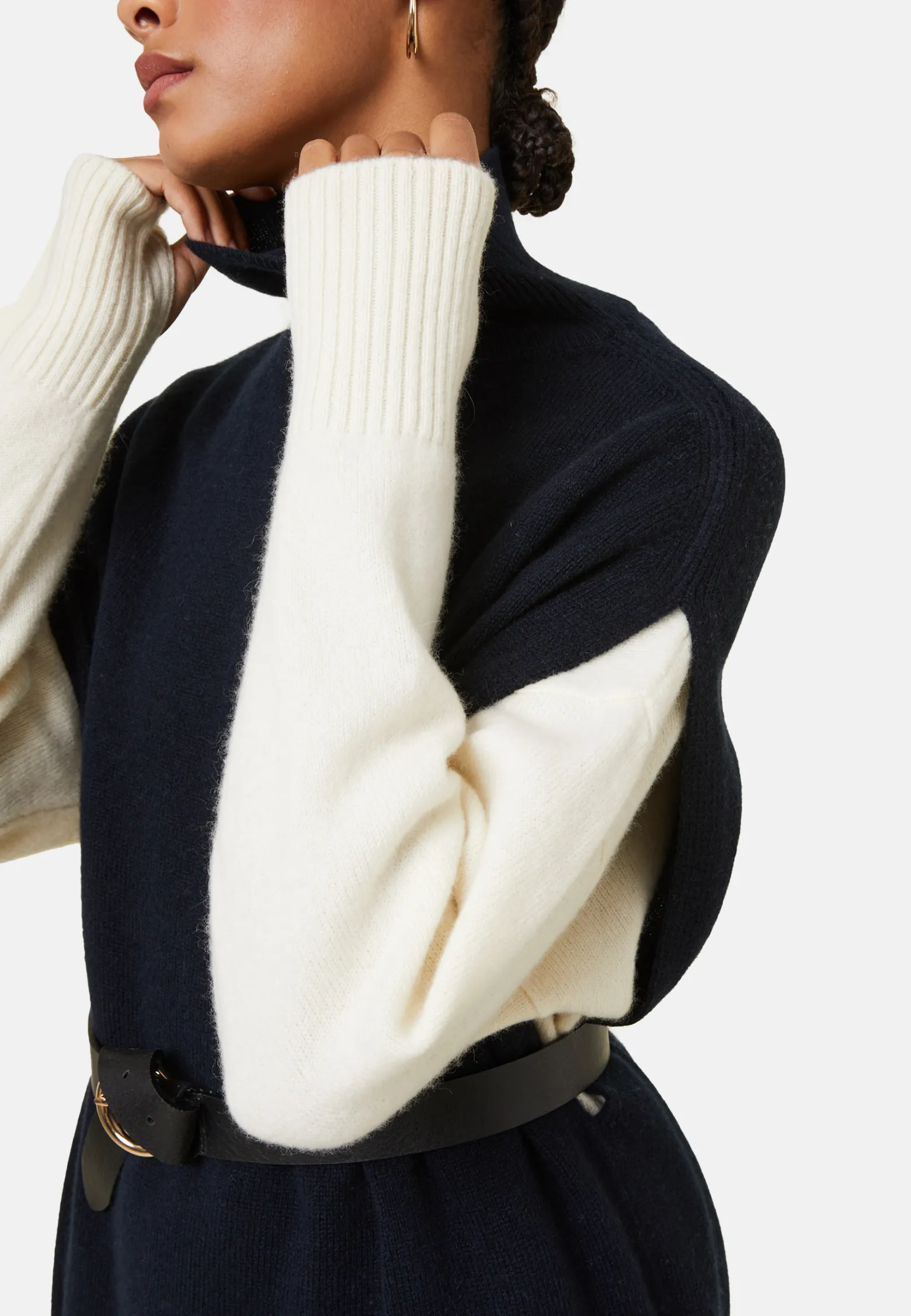Montagut Sleeveless high neck tunic in wool and cashmere - Garance