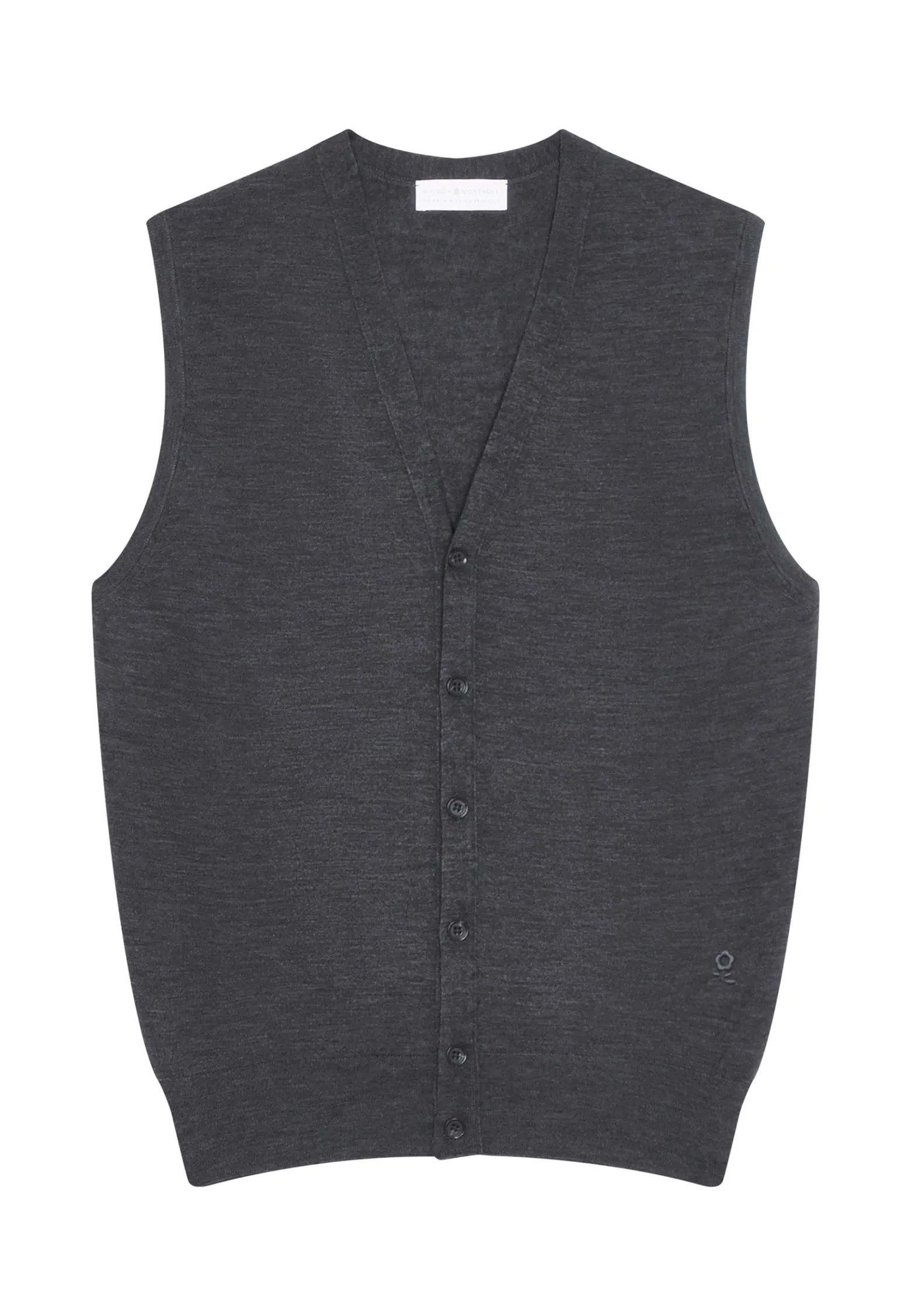 Montagut Sleeveless vest with logo in merino wool - Ernardo