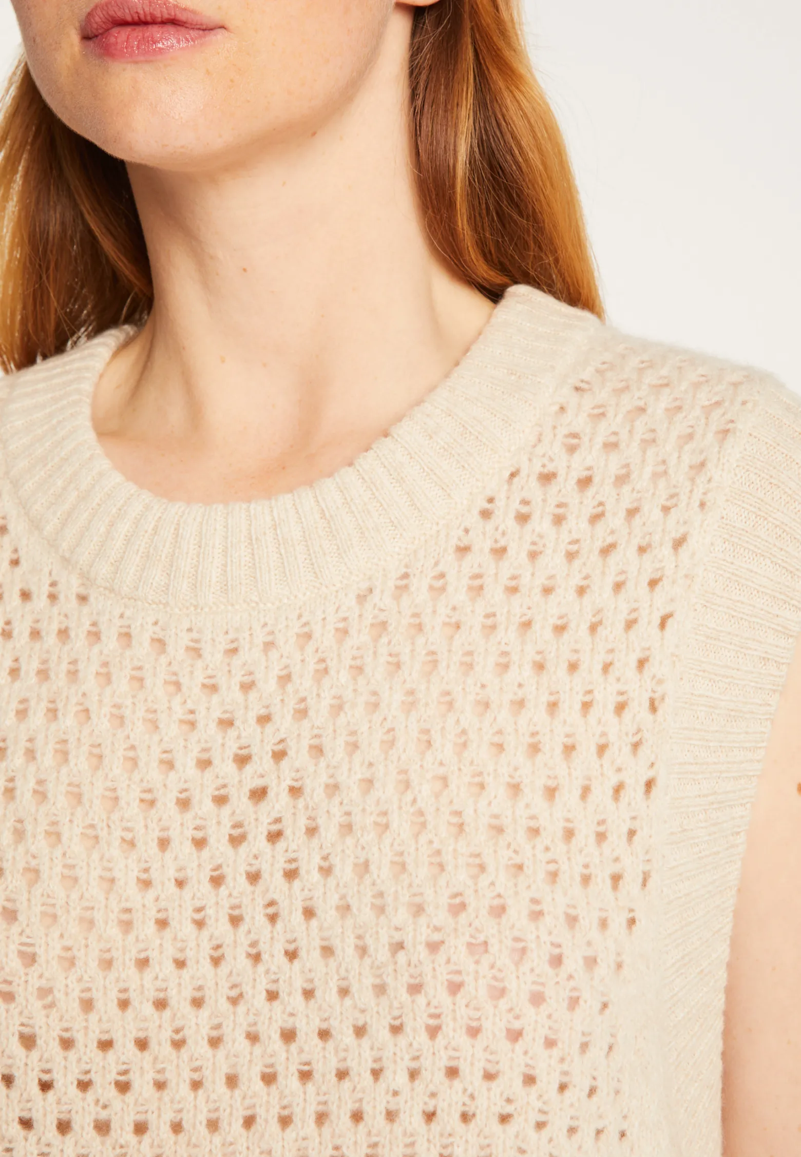 Montagut Sleeveless wool and cashmere sweater - Raven