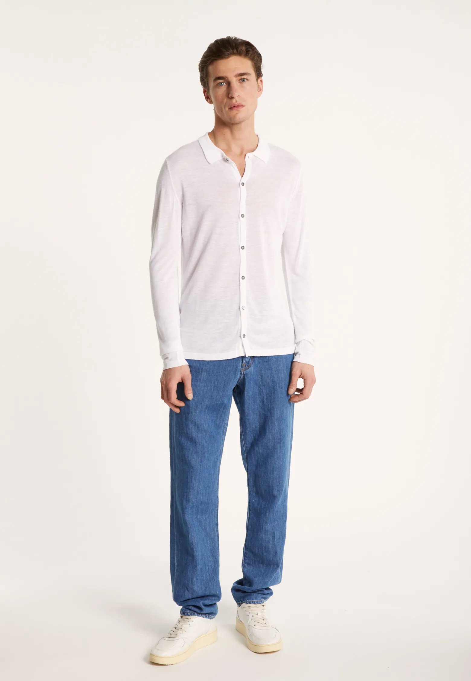 Montagut Slub linen button-down shirt - Blason