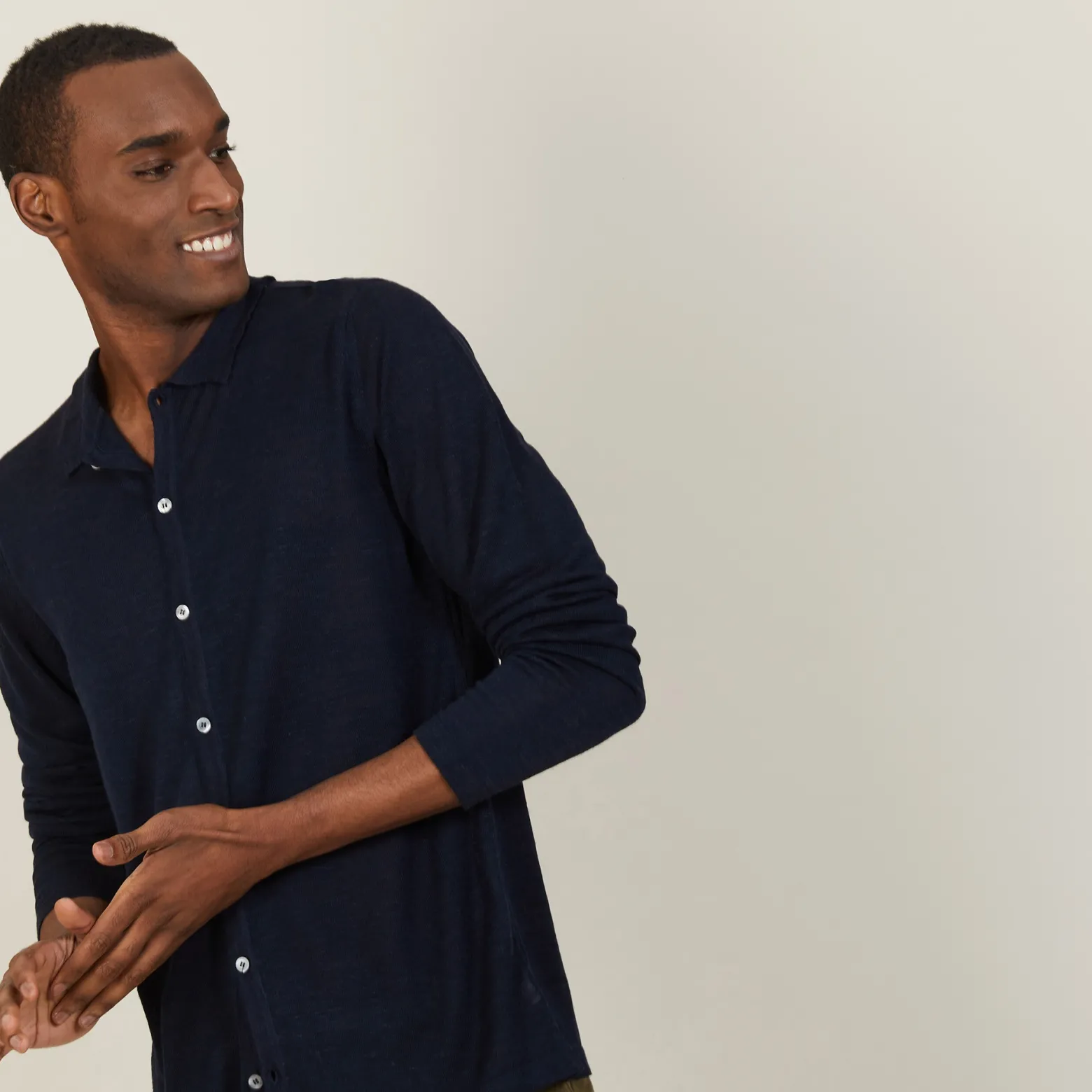 Montagut Slub linen button-down shirt - Blason