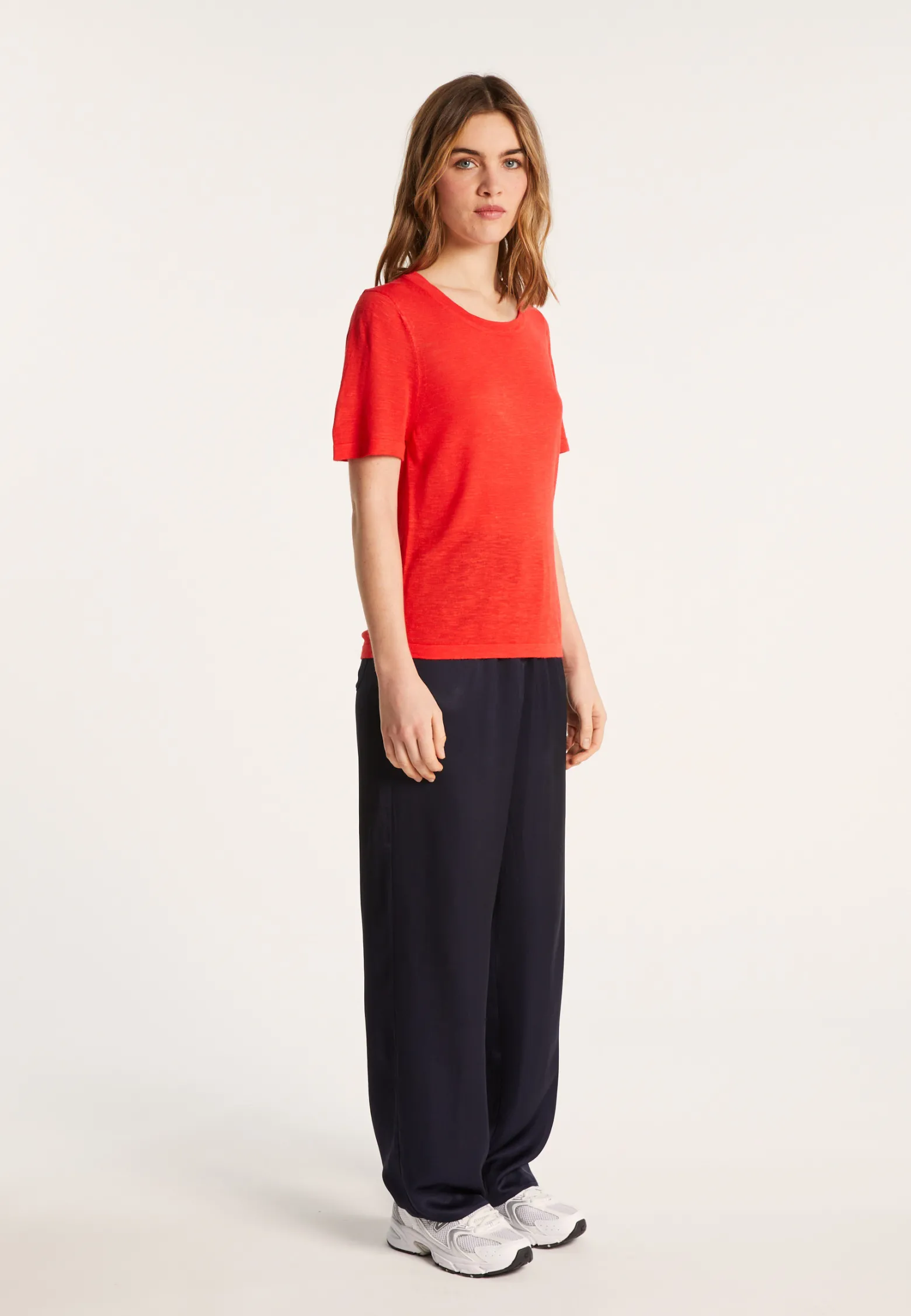 Montagut Slub linen crew neck t-shirt - Lucie