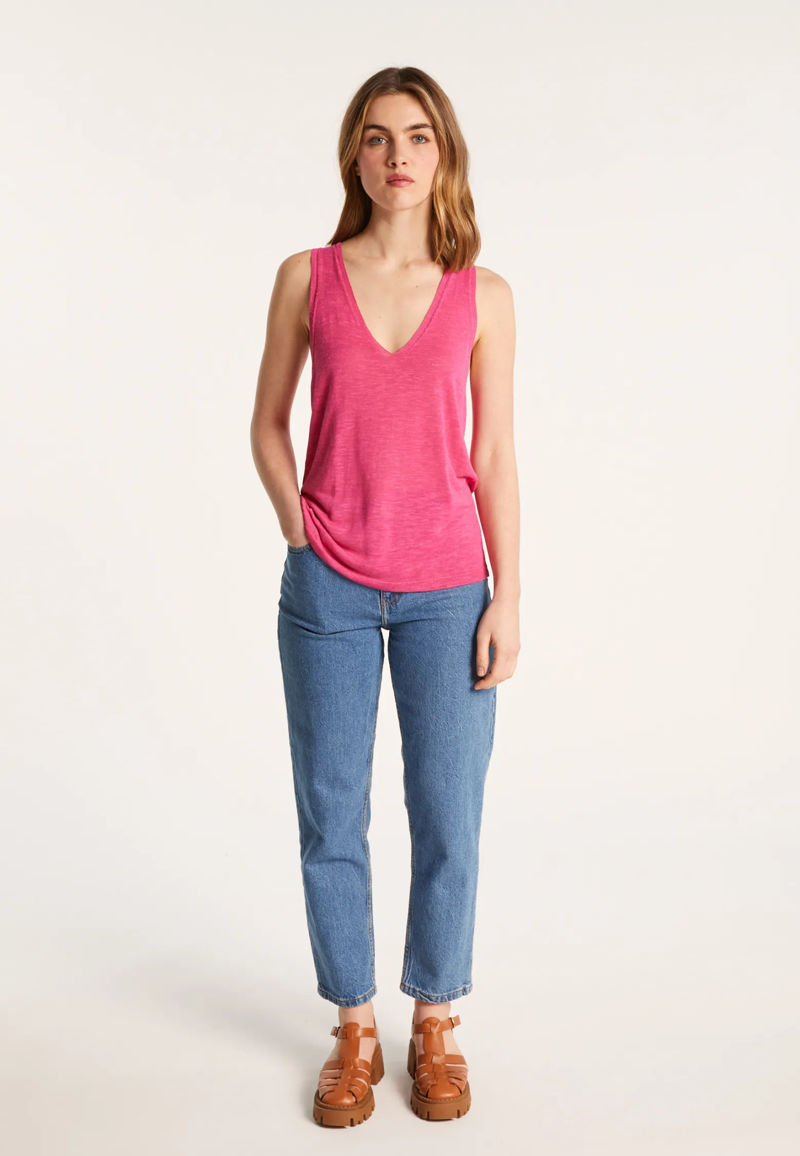Montagut Slub linen tank top - Lalita