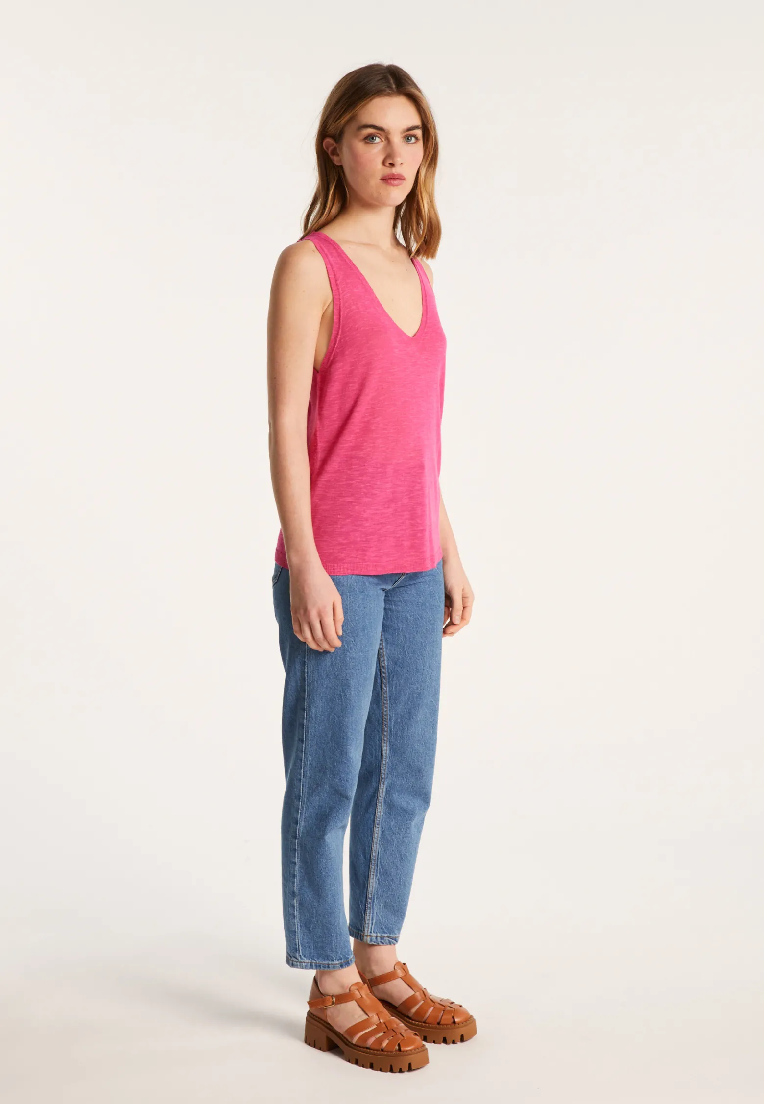 Montagut Slub linen tank top - Lalita