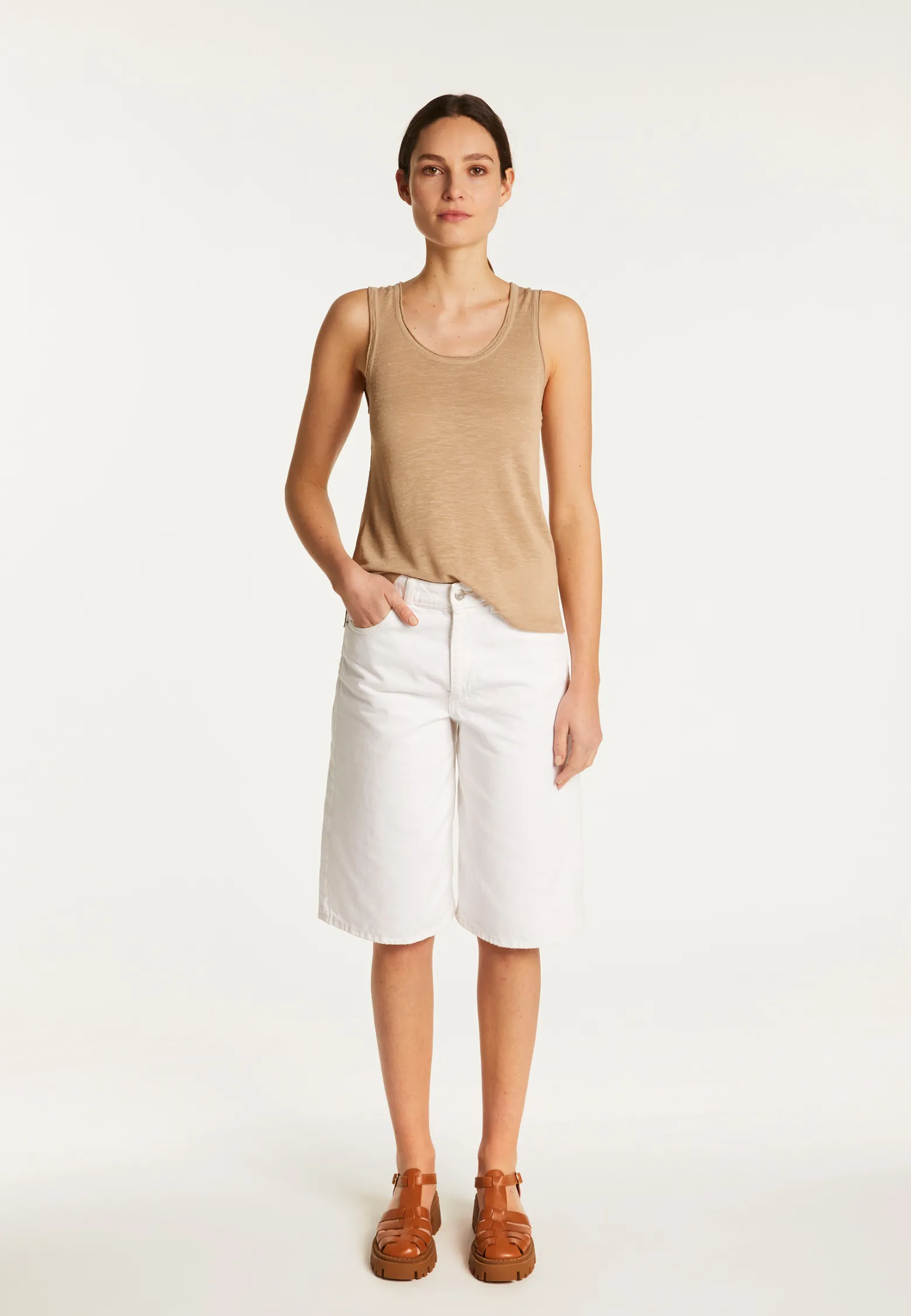 Montagut Slub linen tank top - Maitena