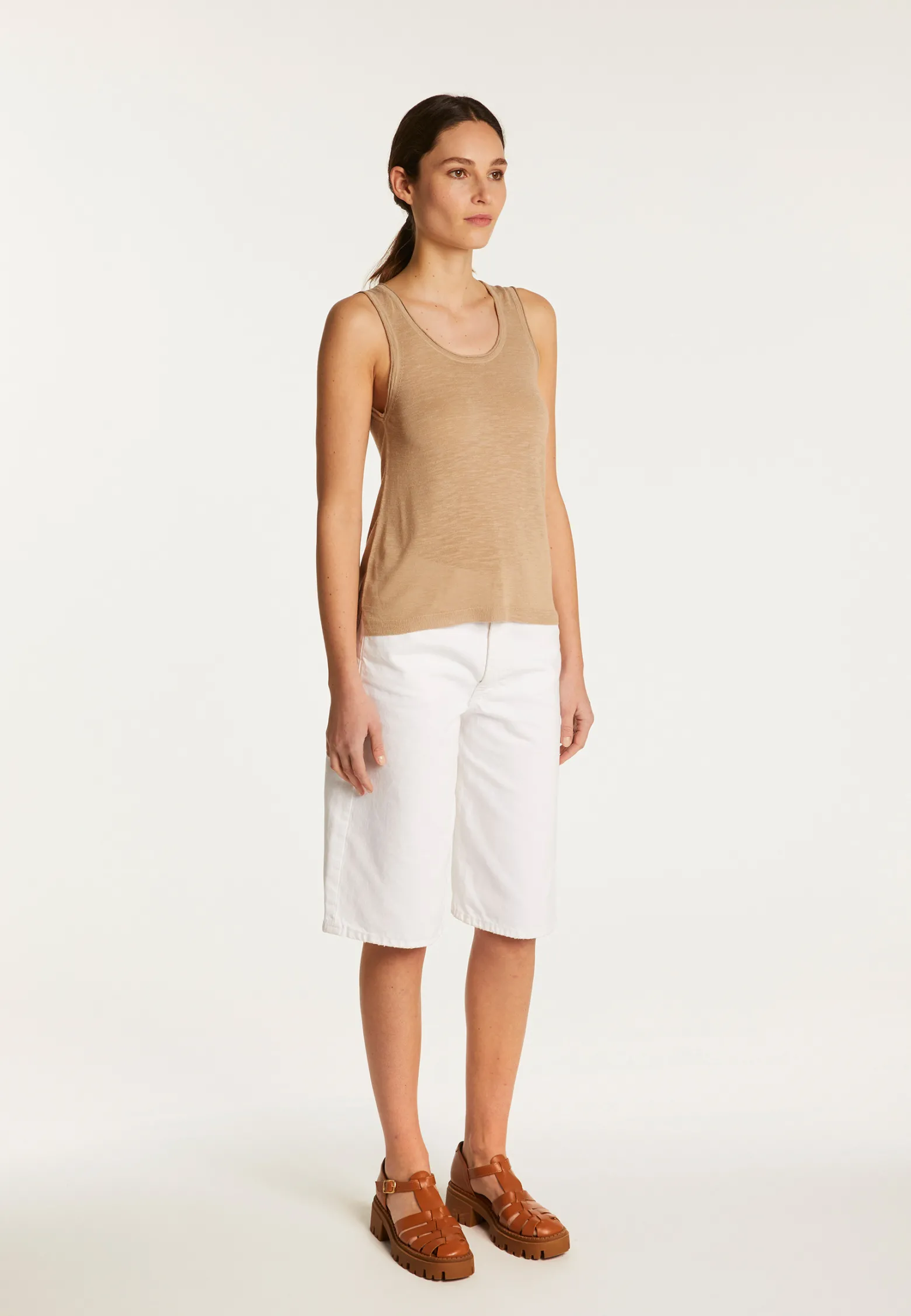Montagut Slub linen tank top - Maitena