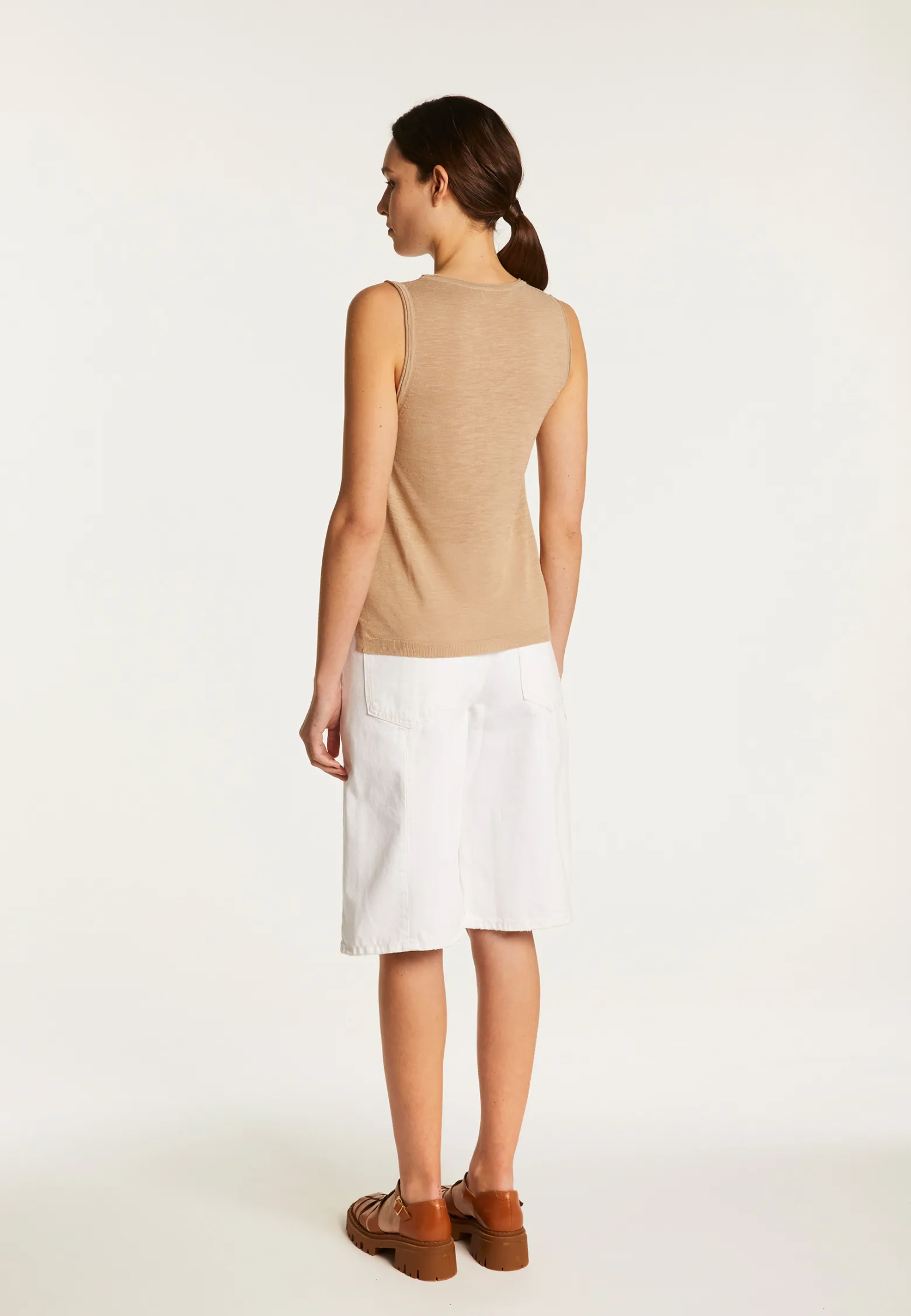 Montagut Slub linen tank top - Maitena