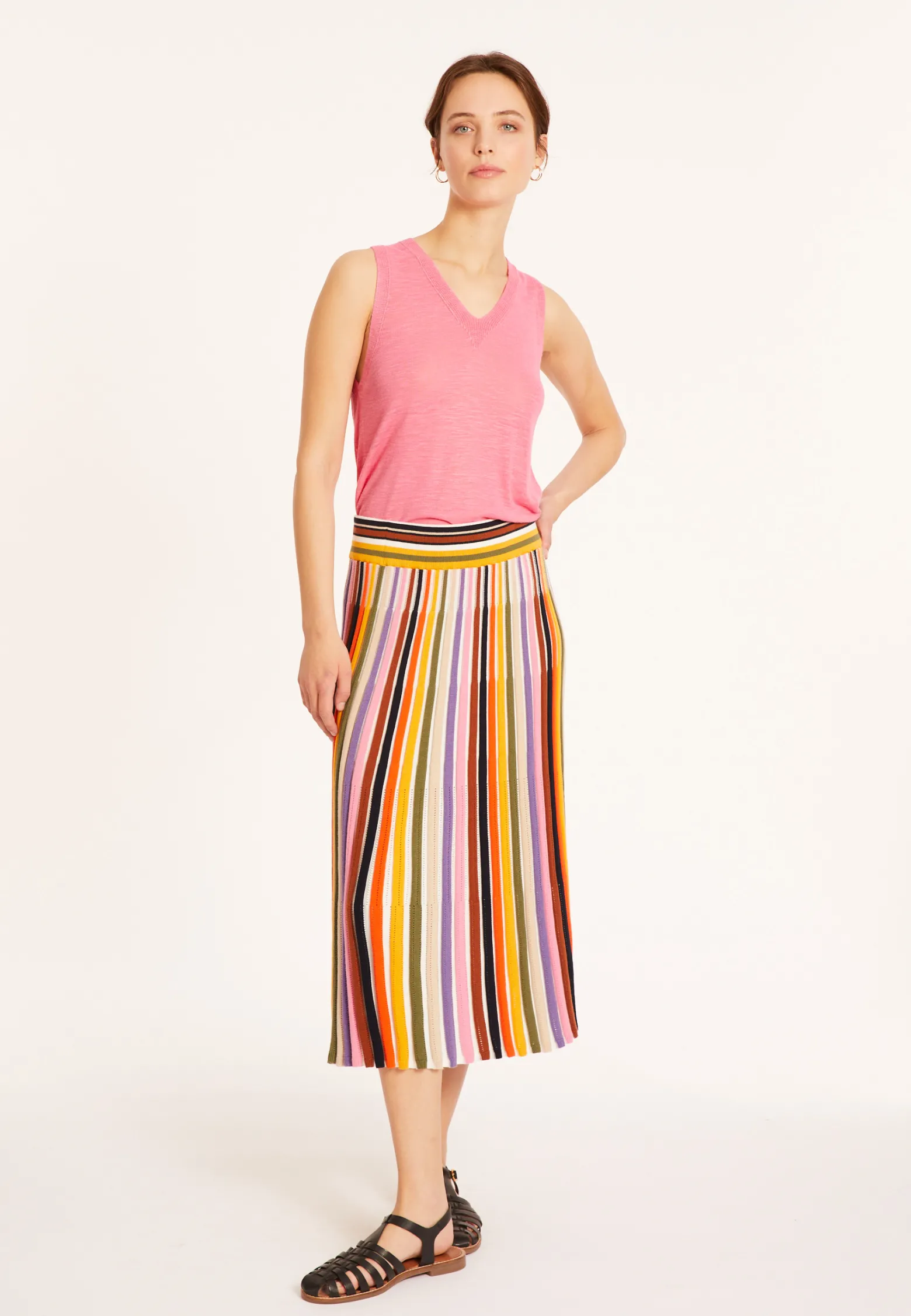 Montagut Slub linen tank top - Tahiti