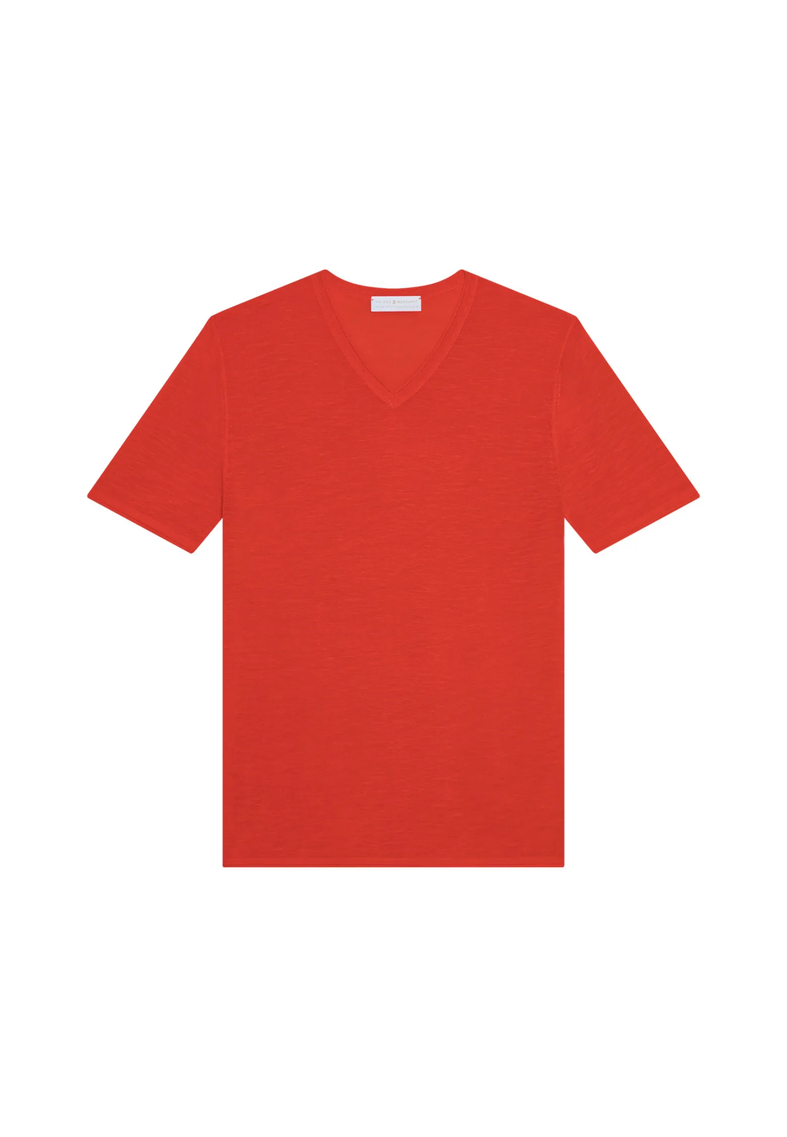Montagut Slub linen V-neck T-shirt - Reuben
