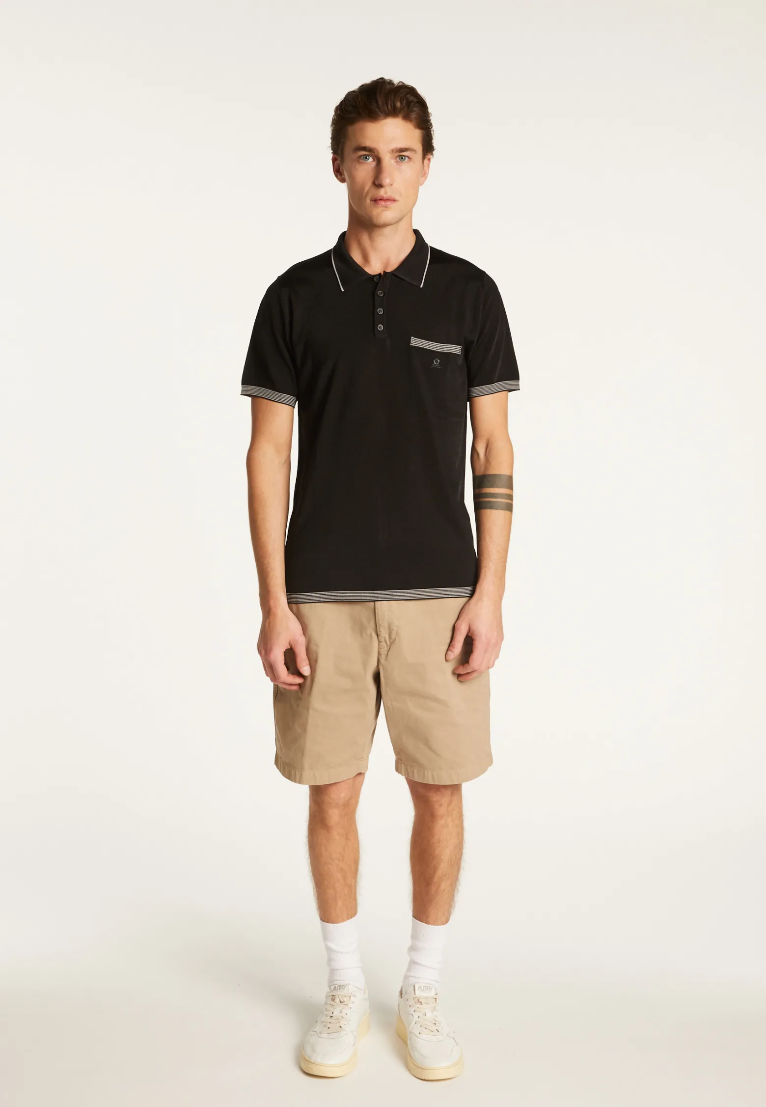 Montagut Striped Polo Fil Lumière - Basso