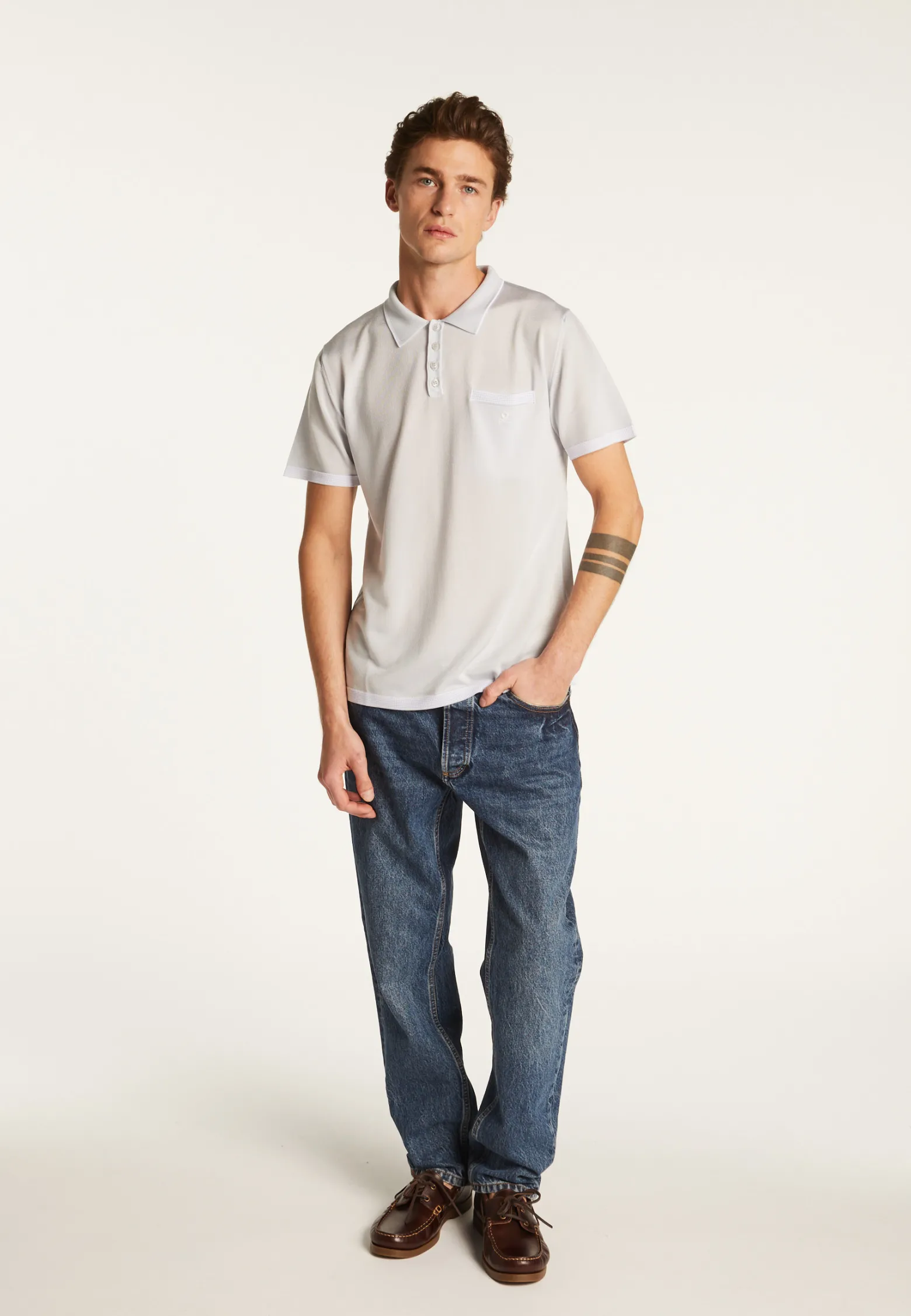 Montagut Striped Polo Fil Lumière - Basso