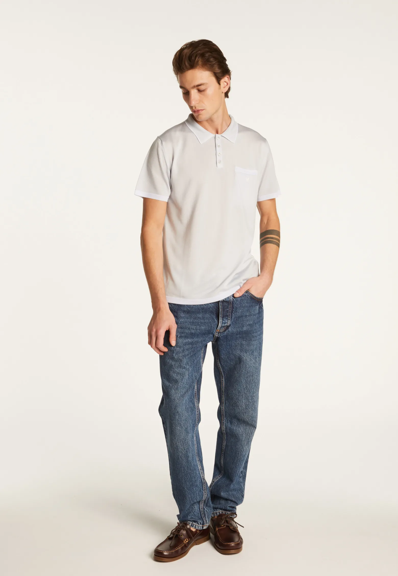 Montagut Striped Polo Fil Lumière - Basso