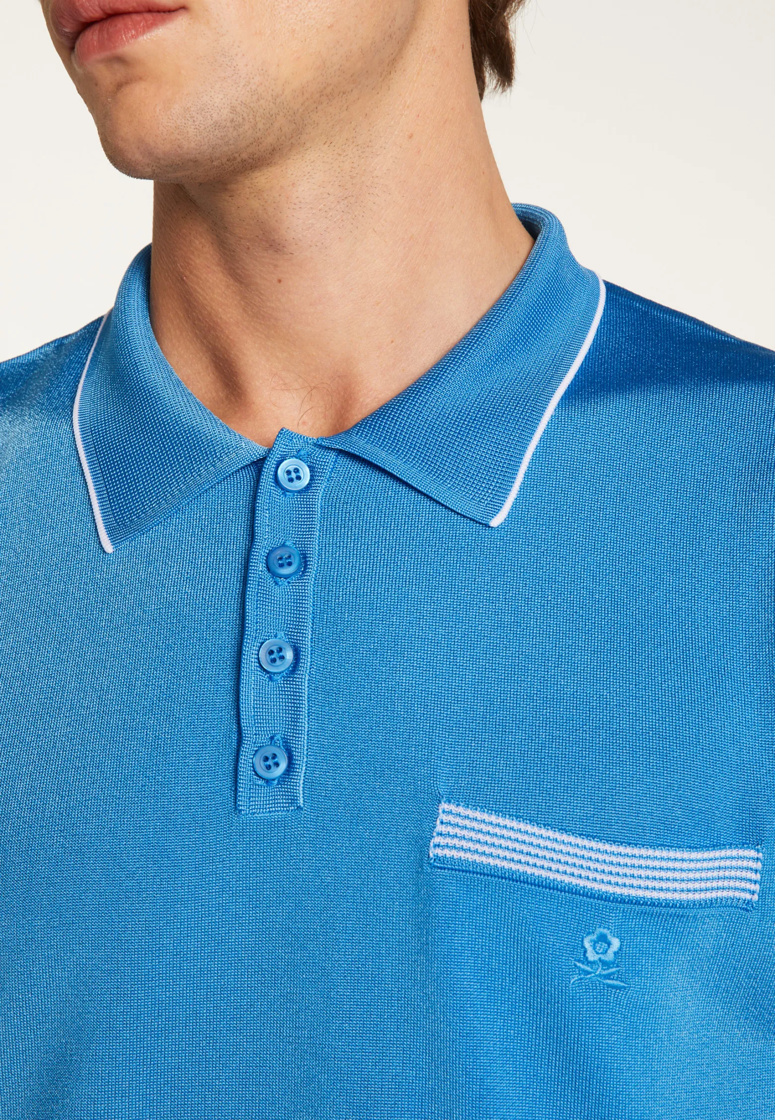 Montagut Striped Polo Fil Lumière - Basso
