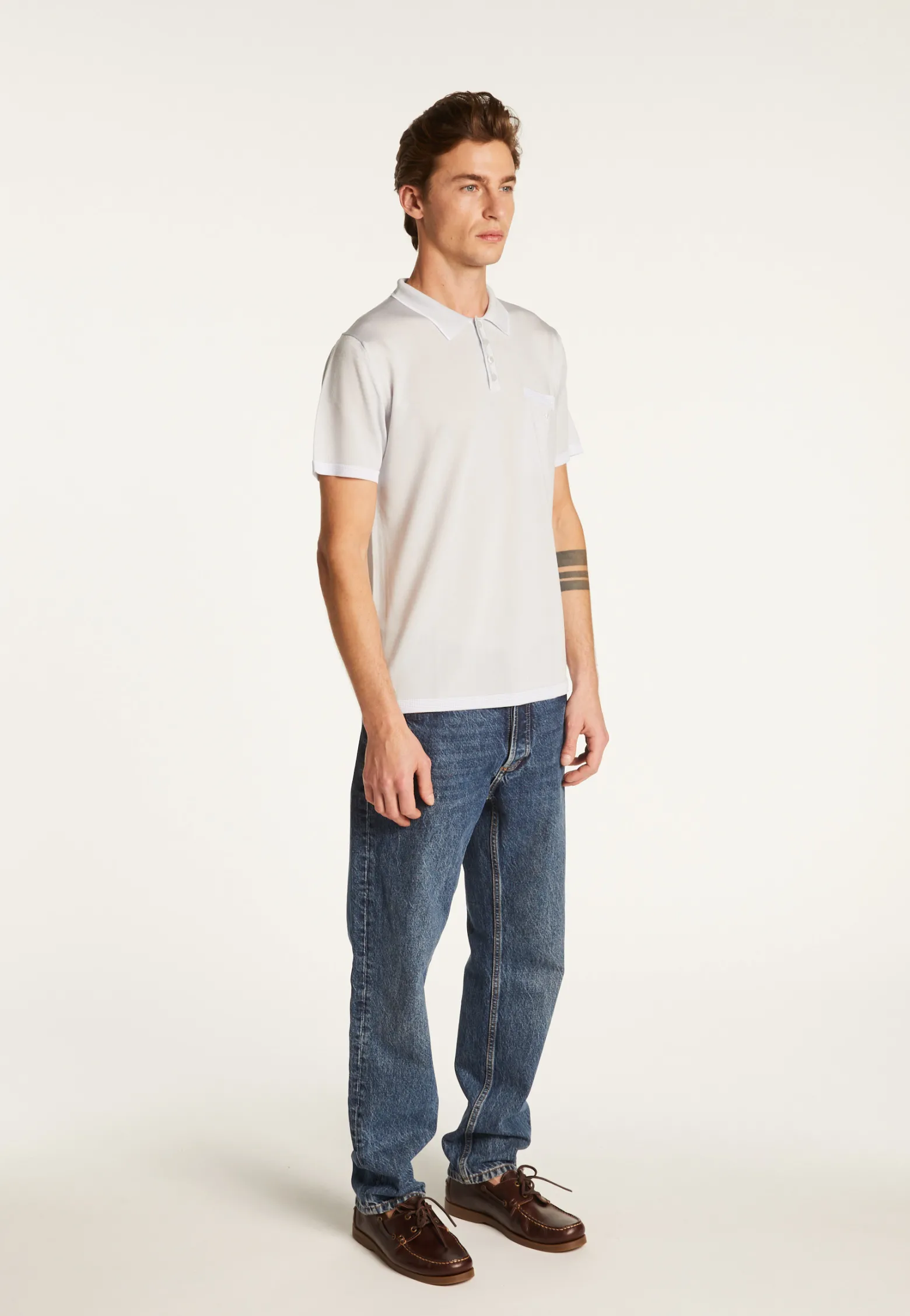 Montagut Striped Polo Fil Lumière - Basso