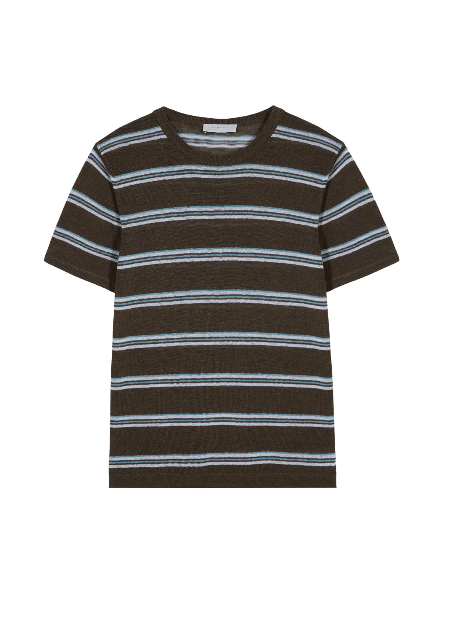 Montagut Striped t-shirt in slub linen - Remi