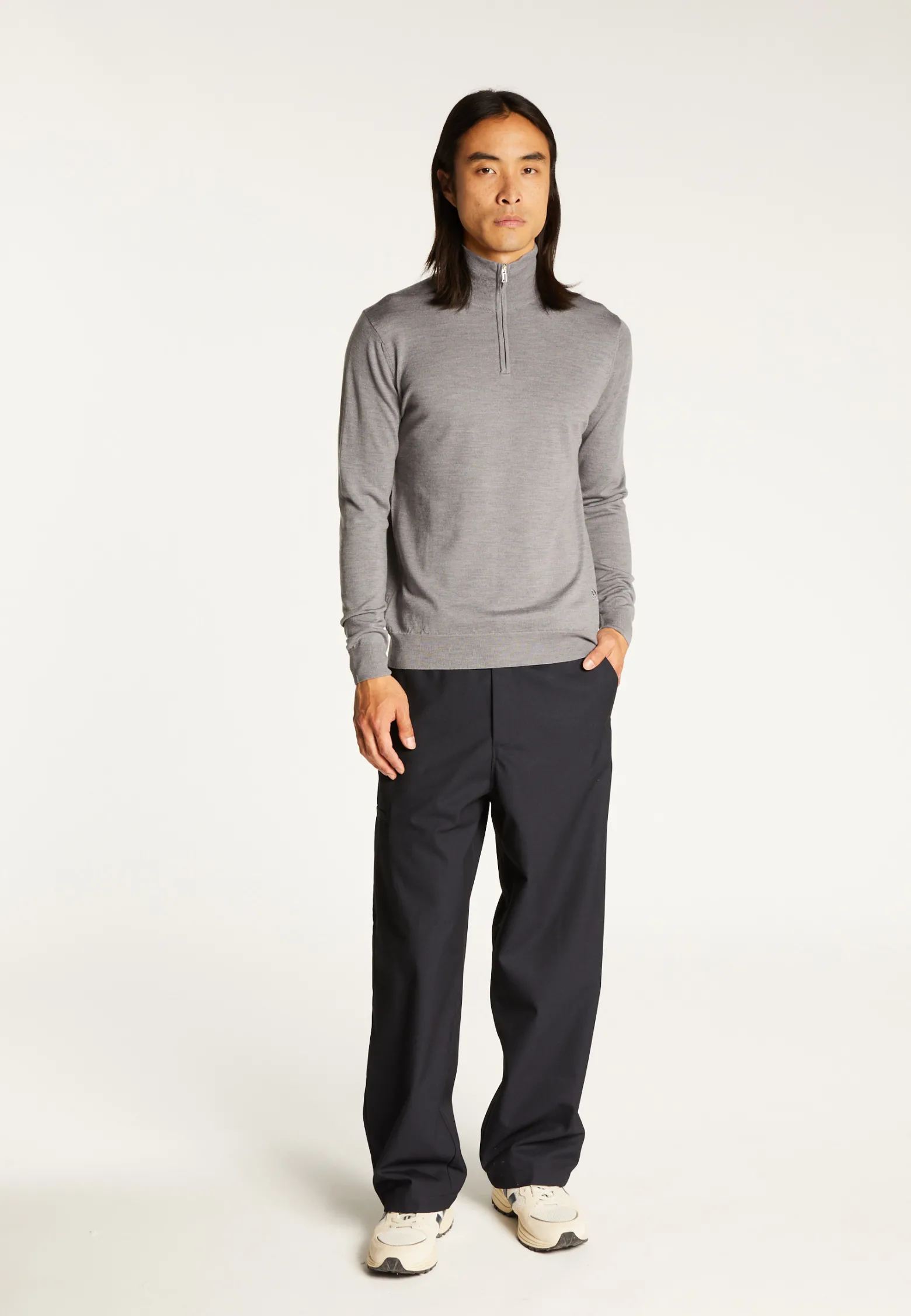 Montagut Trucker neck sweater with logo in merino wool - Ryan