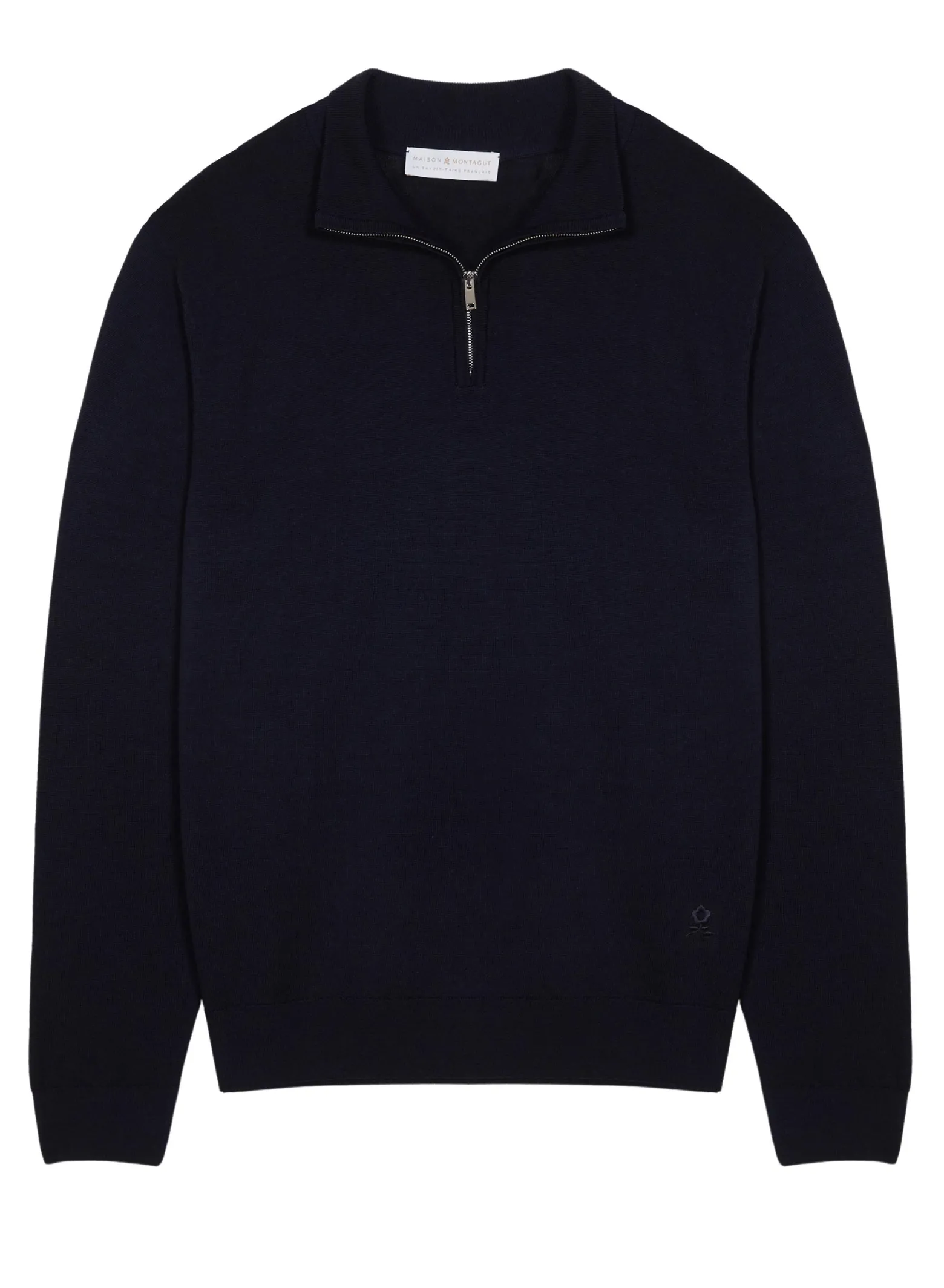 Montagut Trucker neck sweater with logo in merino wool - Ryan