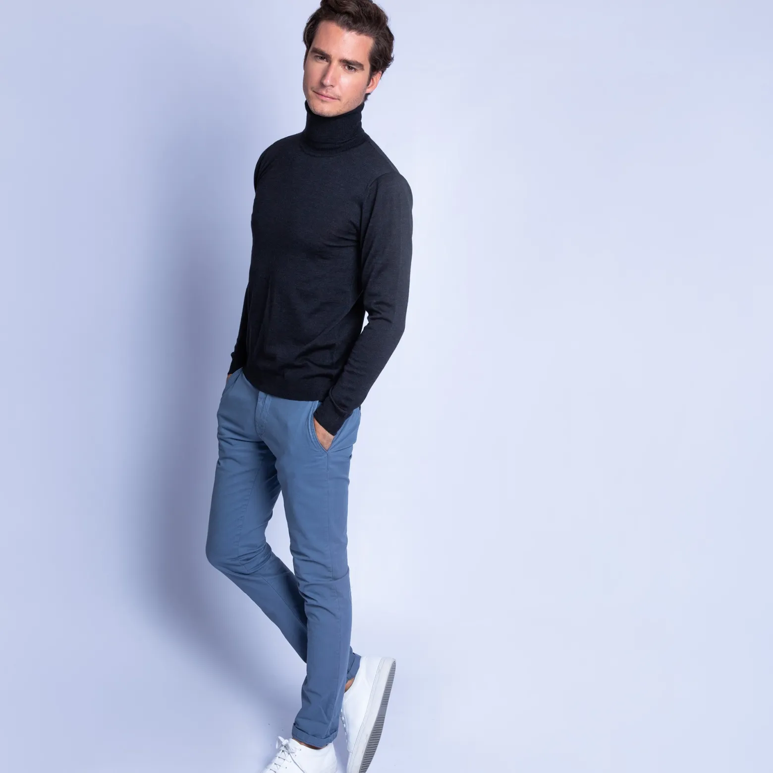 Montagut Turtleneck sweater in merino wool - Enzo