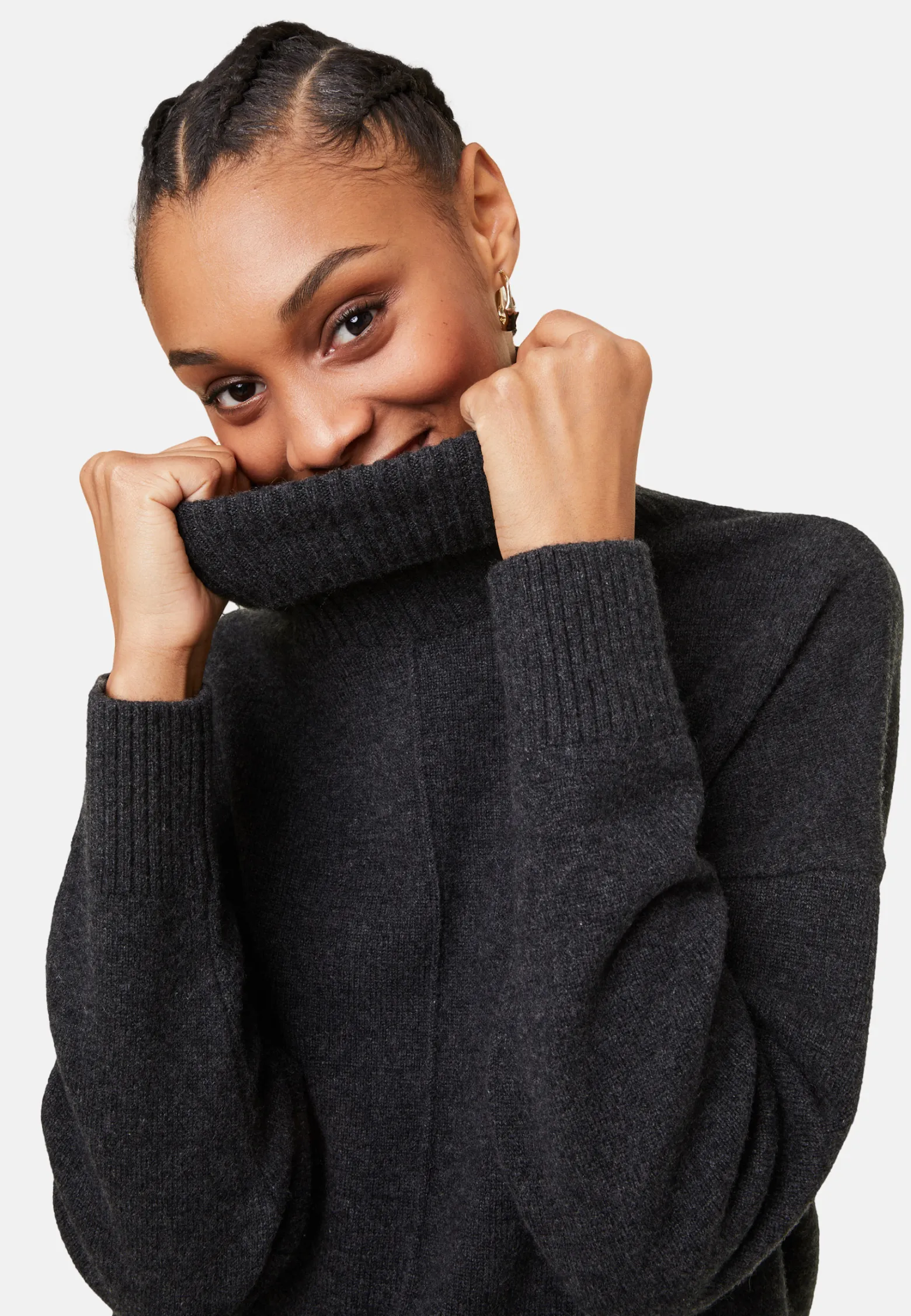 Montagut Turtleneck sweater with cashmere slits - Adena